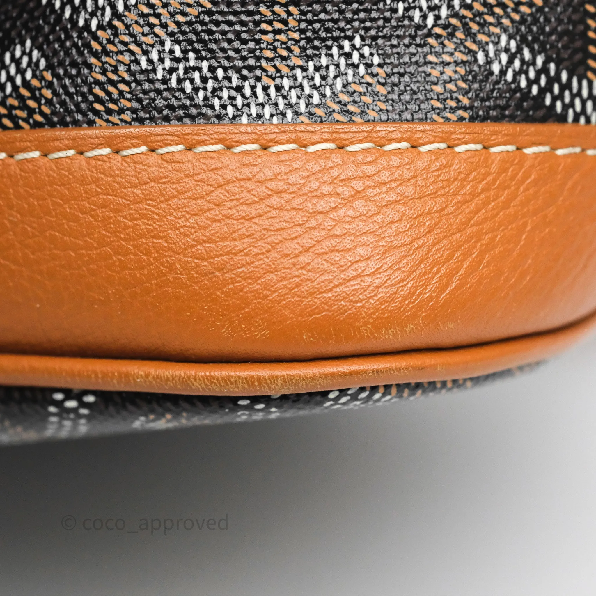 Goyard Petit Flot Bucket Bag Black & Tan Goyardine