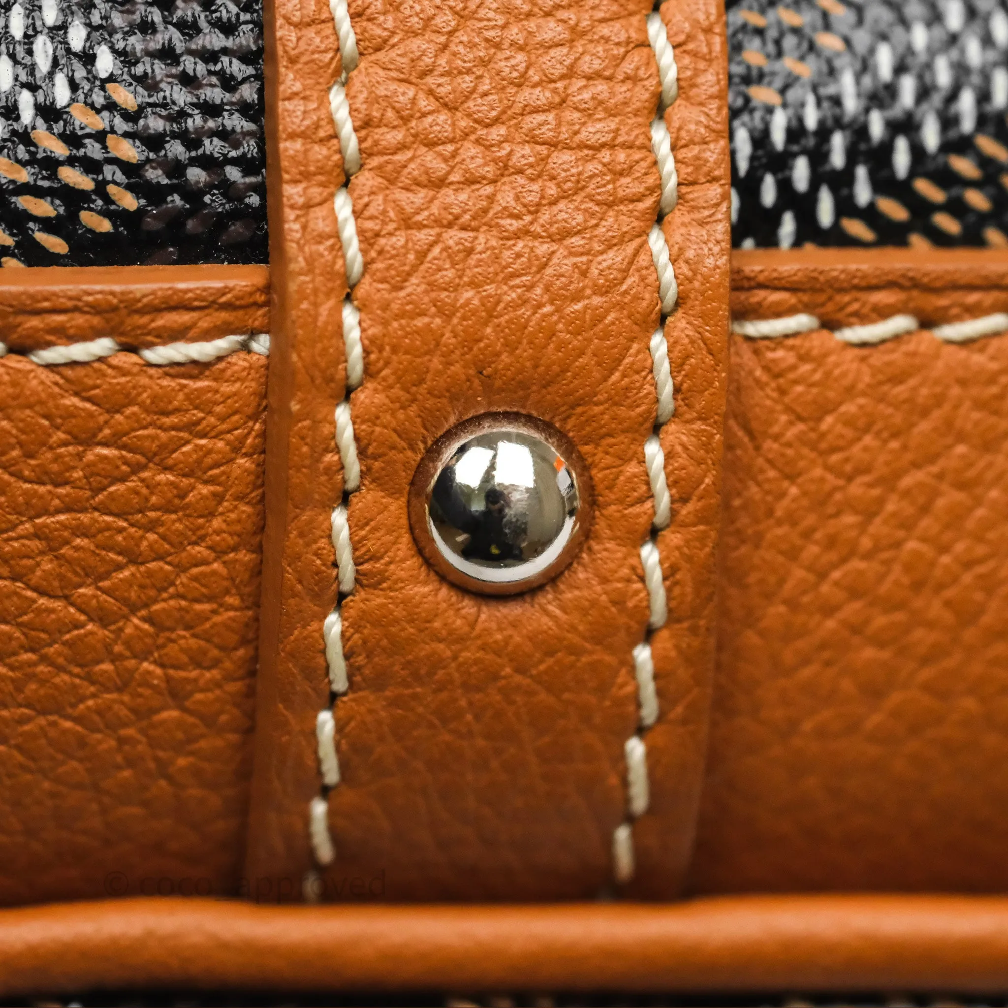 Goyard Petit Flot Bucket Bag Black & Tan Goyardine