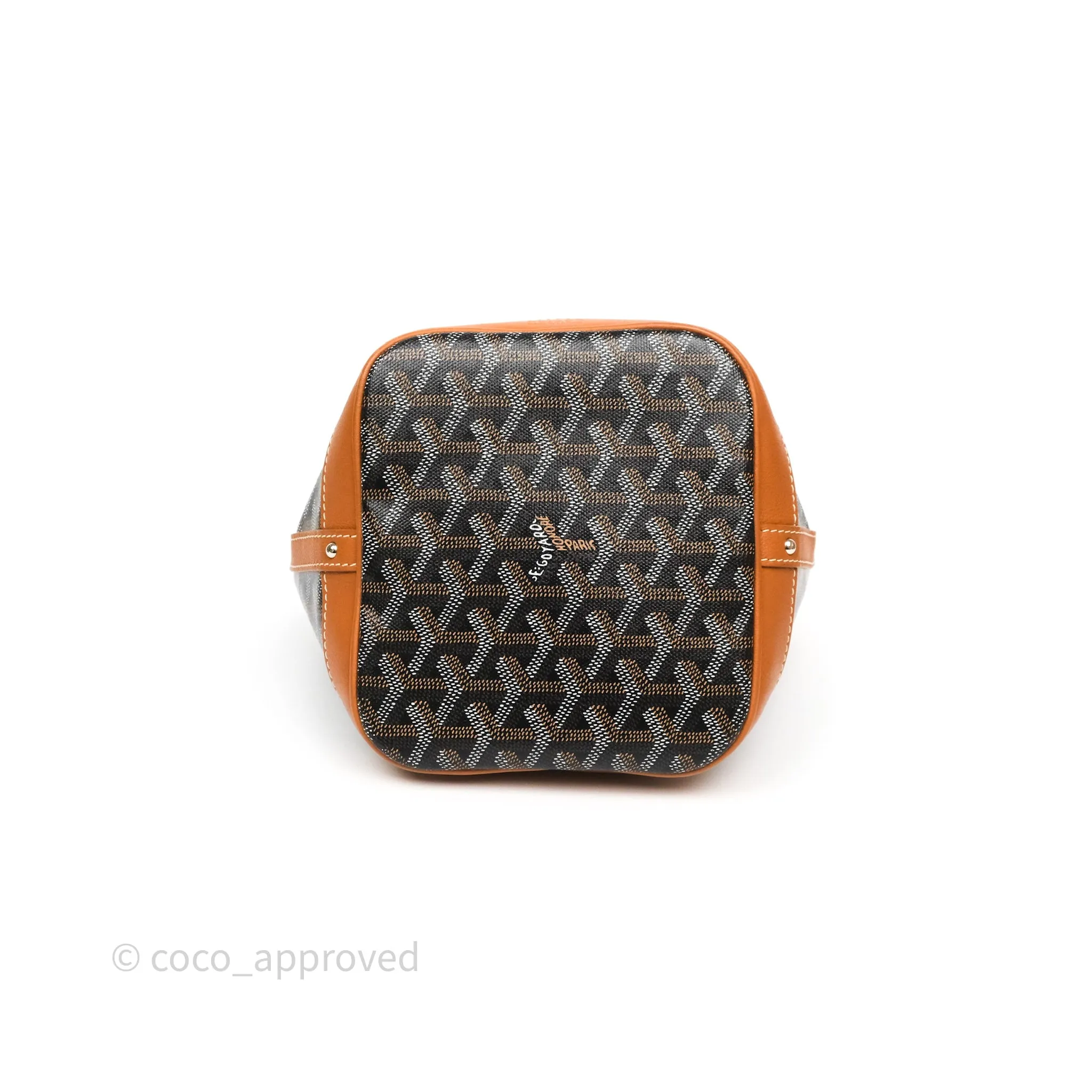 Goyard Petit Flot Bucket Bag Black & Tan Goyardine