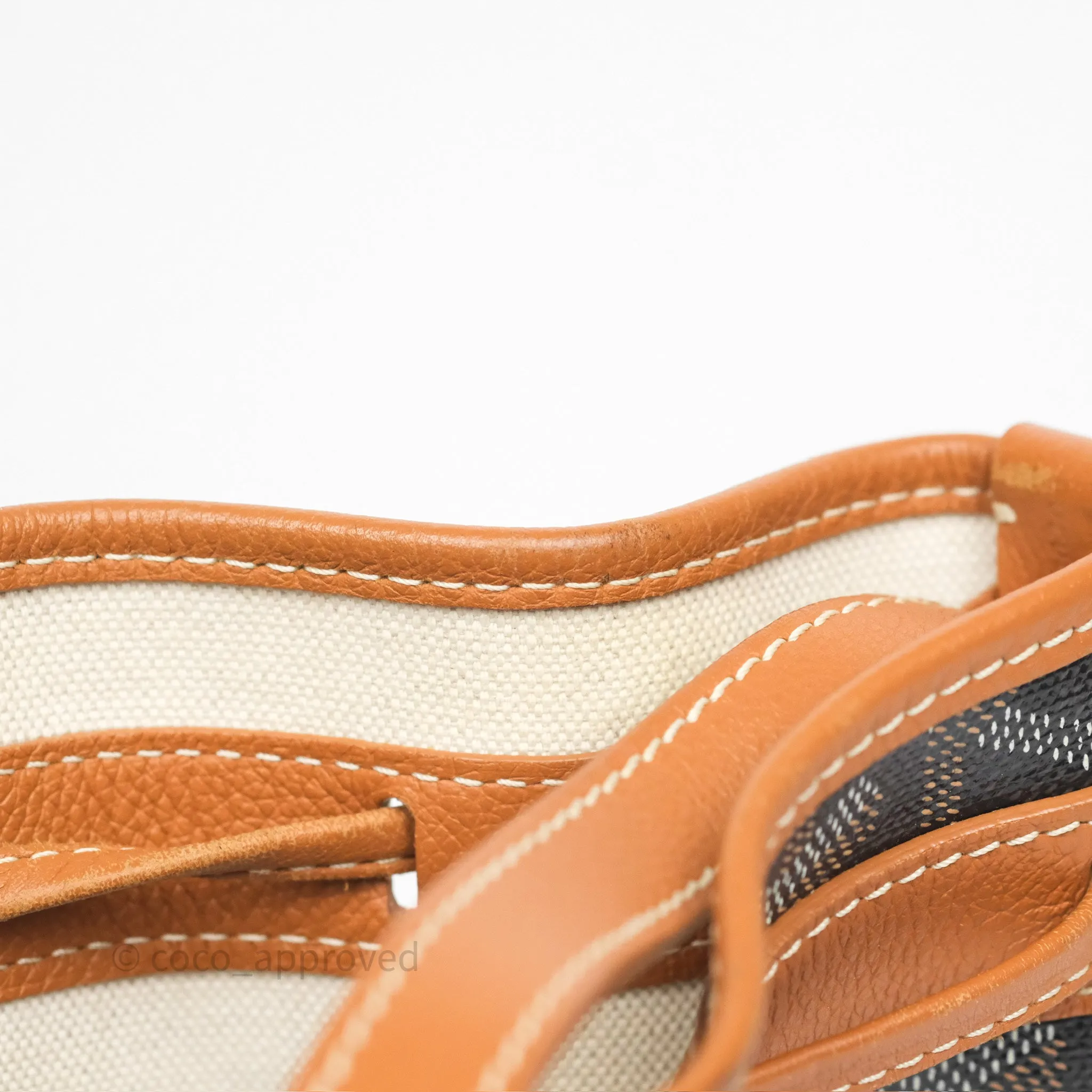 Goyard Petit Flot Bucket Bag Black & Tan Goyardine