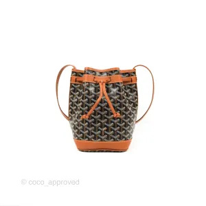 Goyard Petit Flot Bucket Bag Black & Tan Goyardine