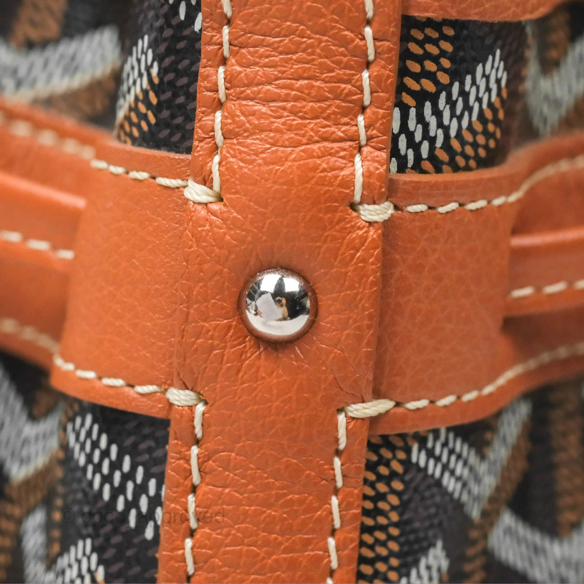 Goyard Petit Flot Bucket Bag Black & Tan Goyardine