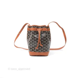 Goyard Petit Flot Bucket Bag Black & Tan Goyardine