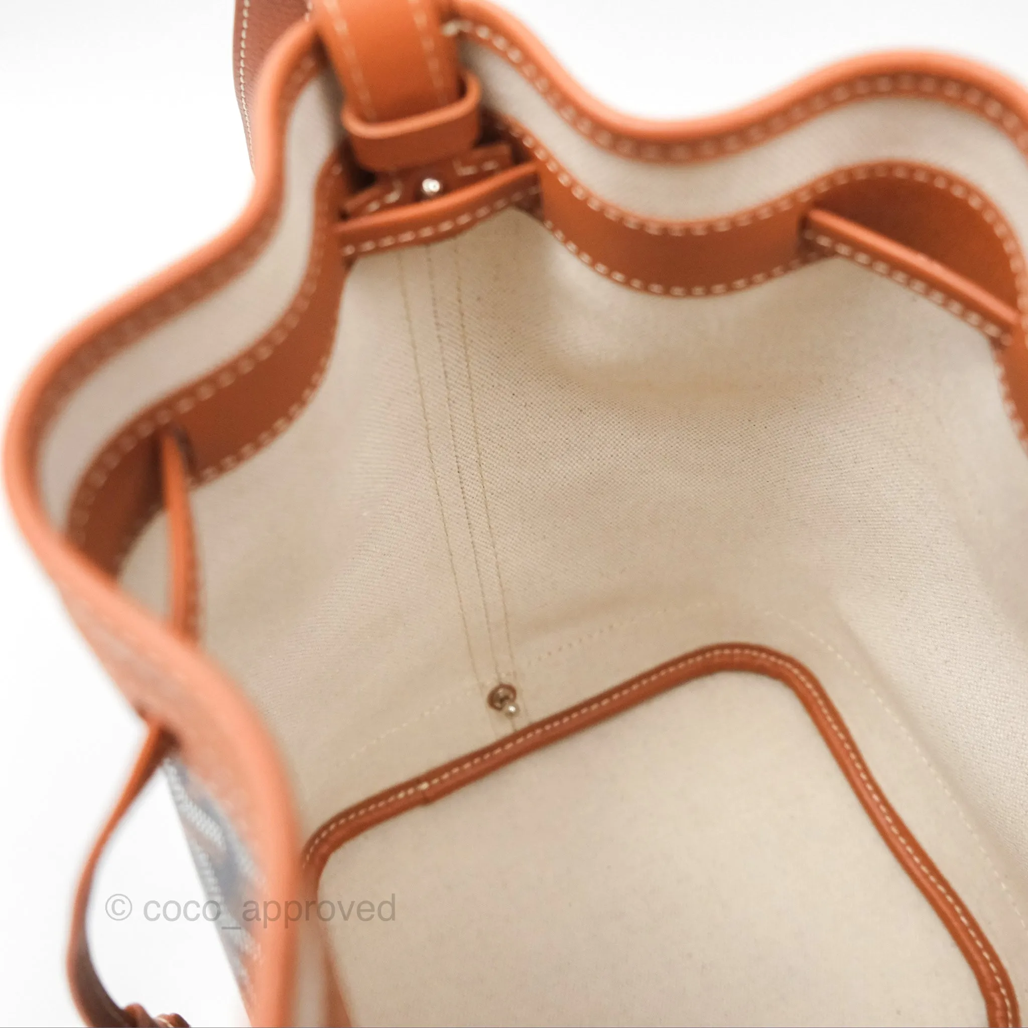 Goyard Petit Flot Bucket Bag Black & Tan Goyardine