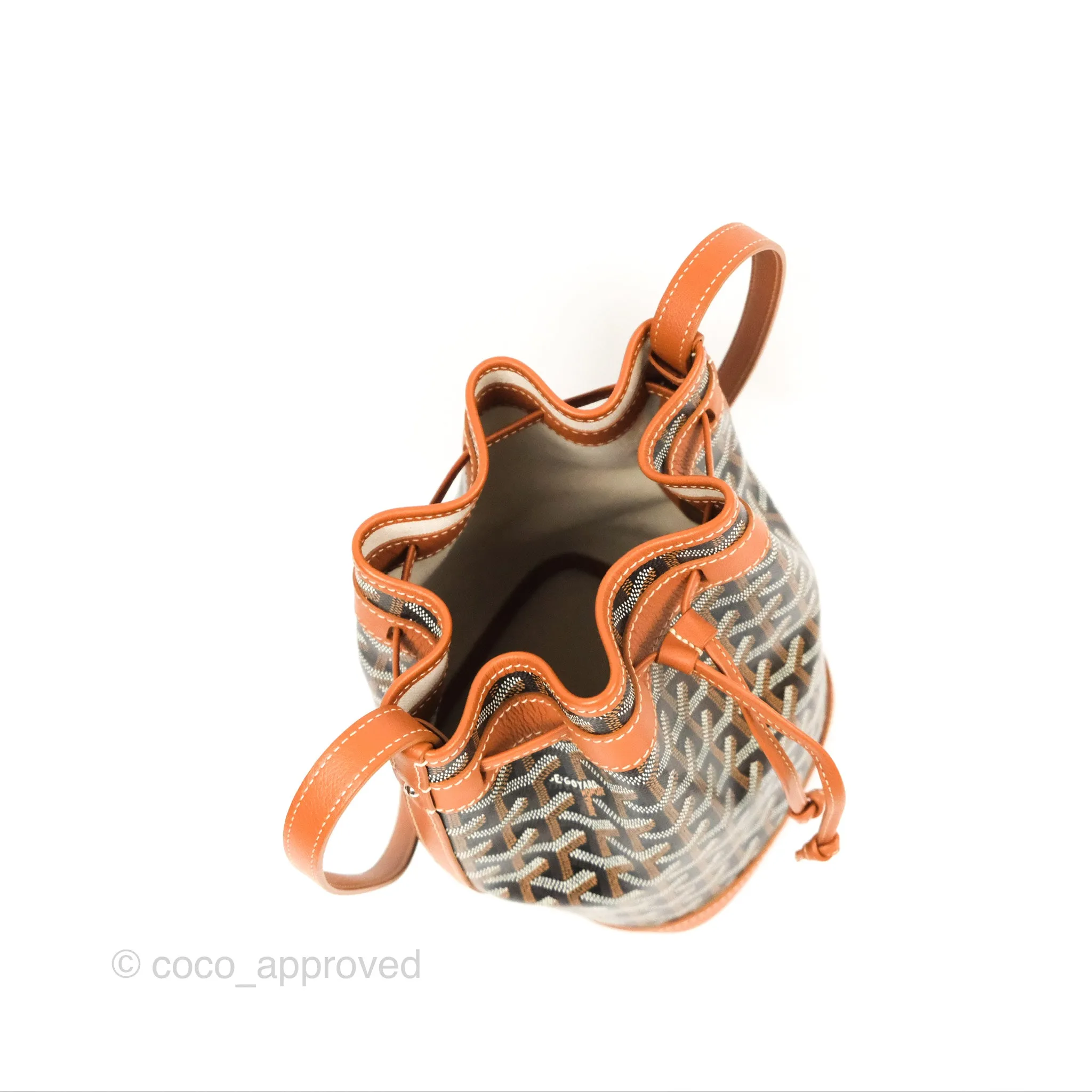 Goyard Petit Flot Bucket Bag Black & Tan Goyardine
