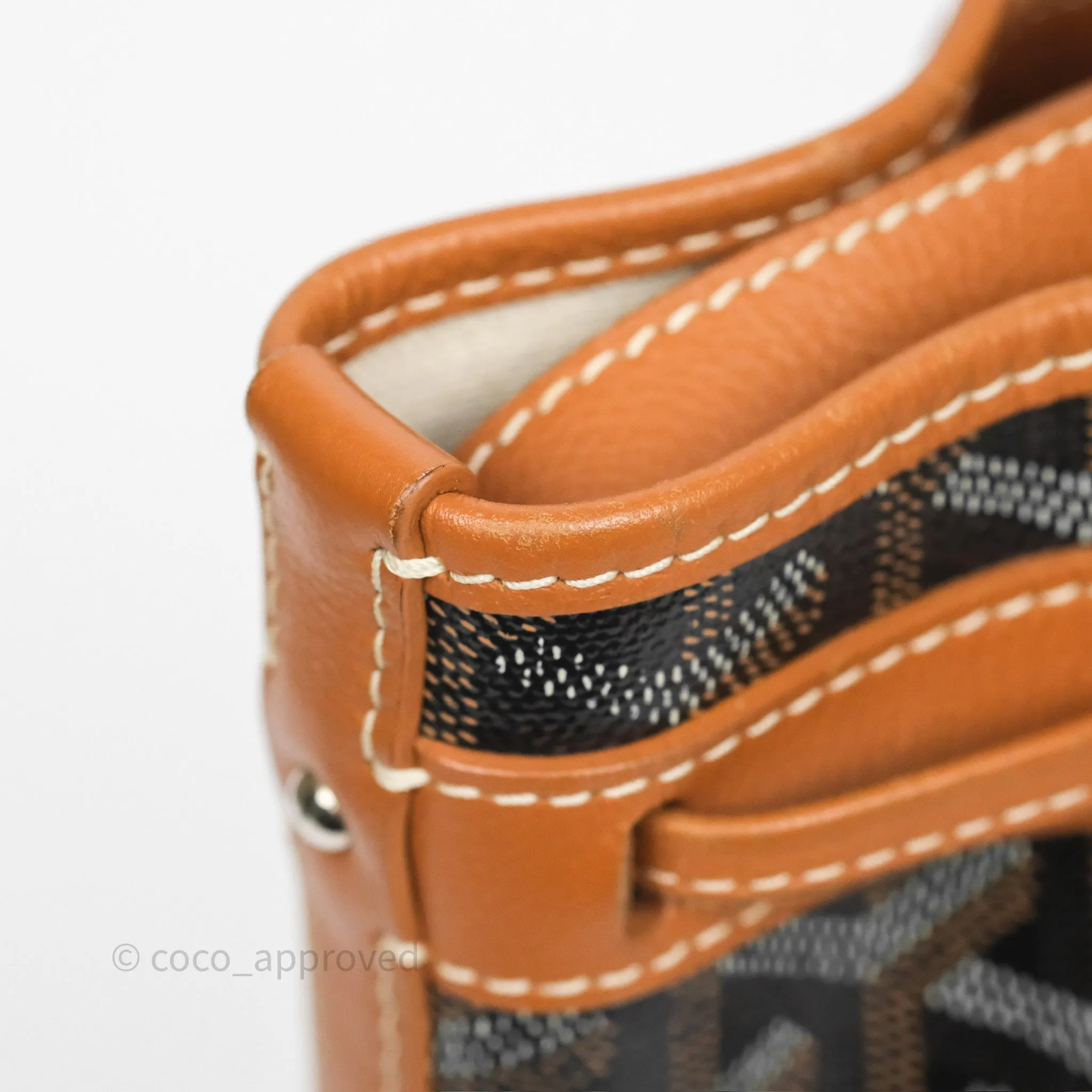 Goyard Petit Flot Bucket Bag Black & Tan Goyardine