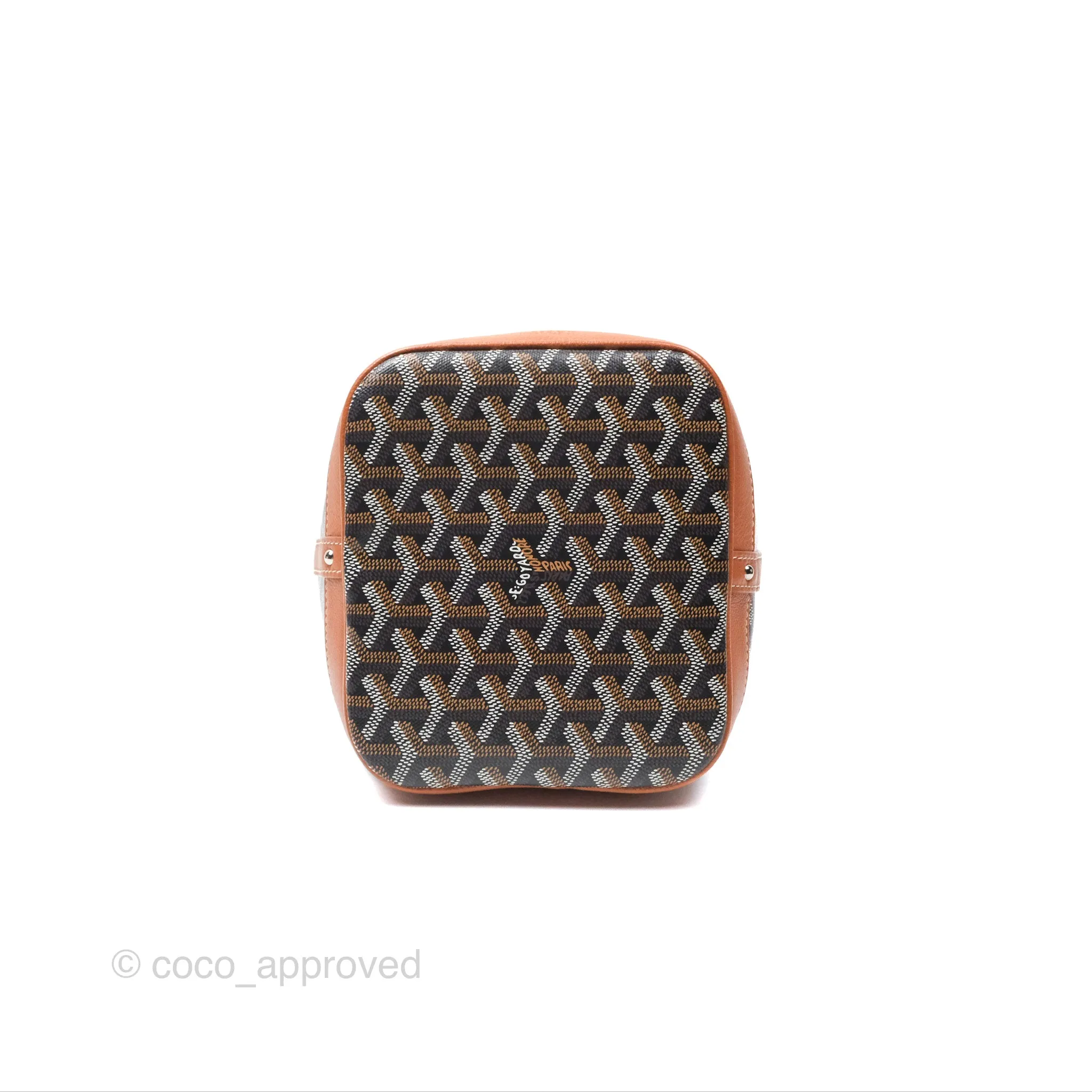 Goyard Petit Flot Bucket Bag Black & Tan Goyardine