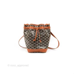 Goyard Petit Flot Bucket Bag Black & Tan Goyardine