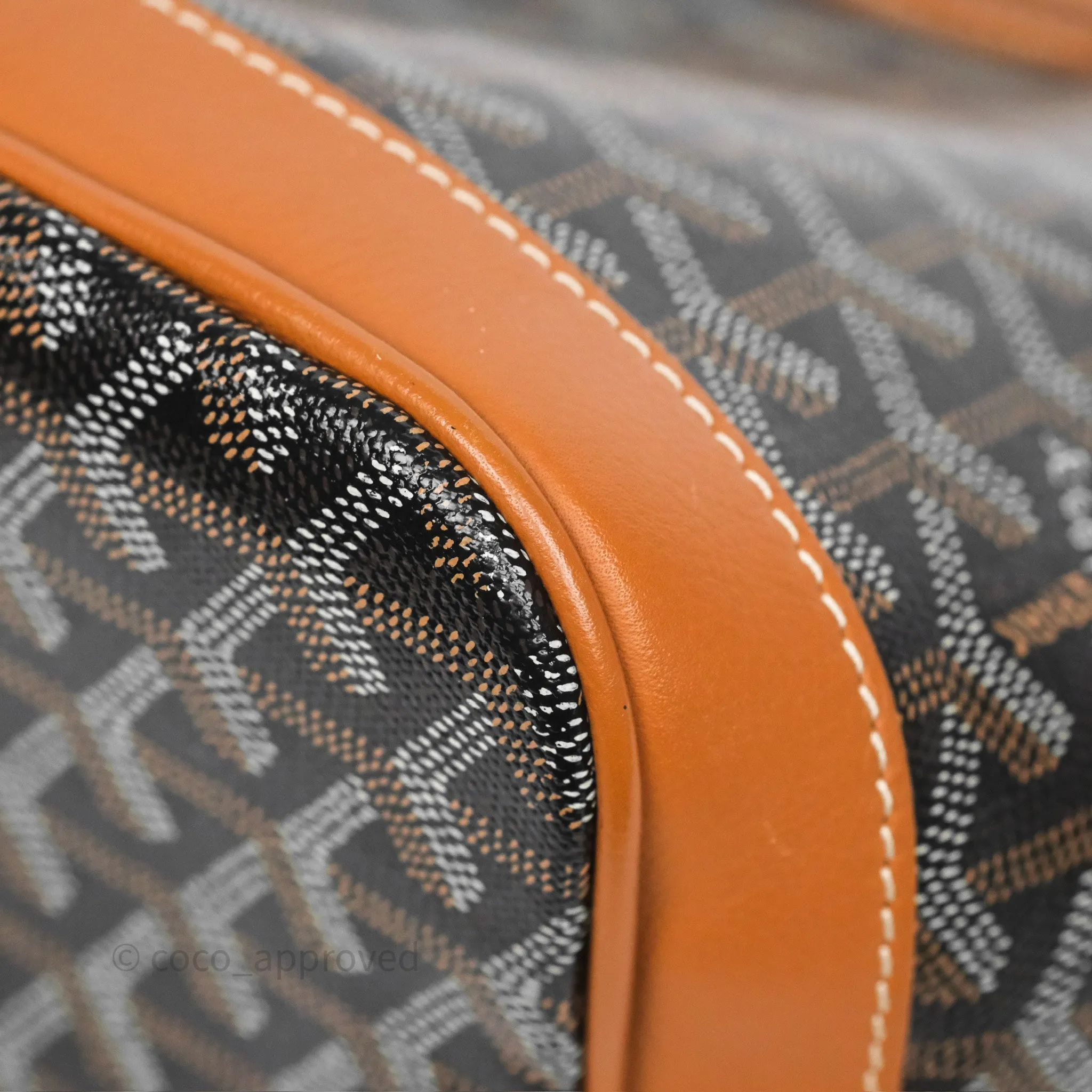 Goyard Petit Flot Bucket Bag Black & Tan Goyardine