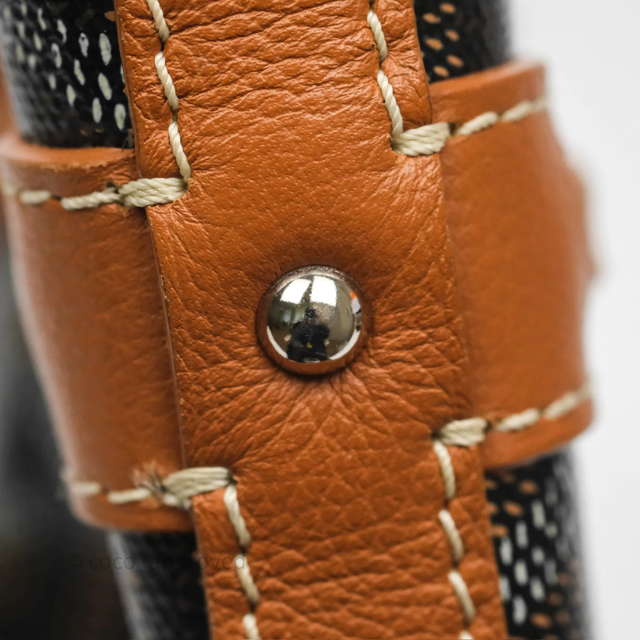 Goyard Petit Flot Bucket Bag Black & Tan Goyardine