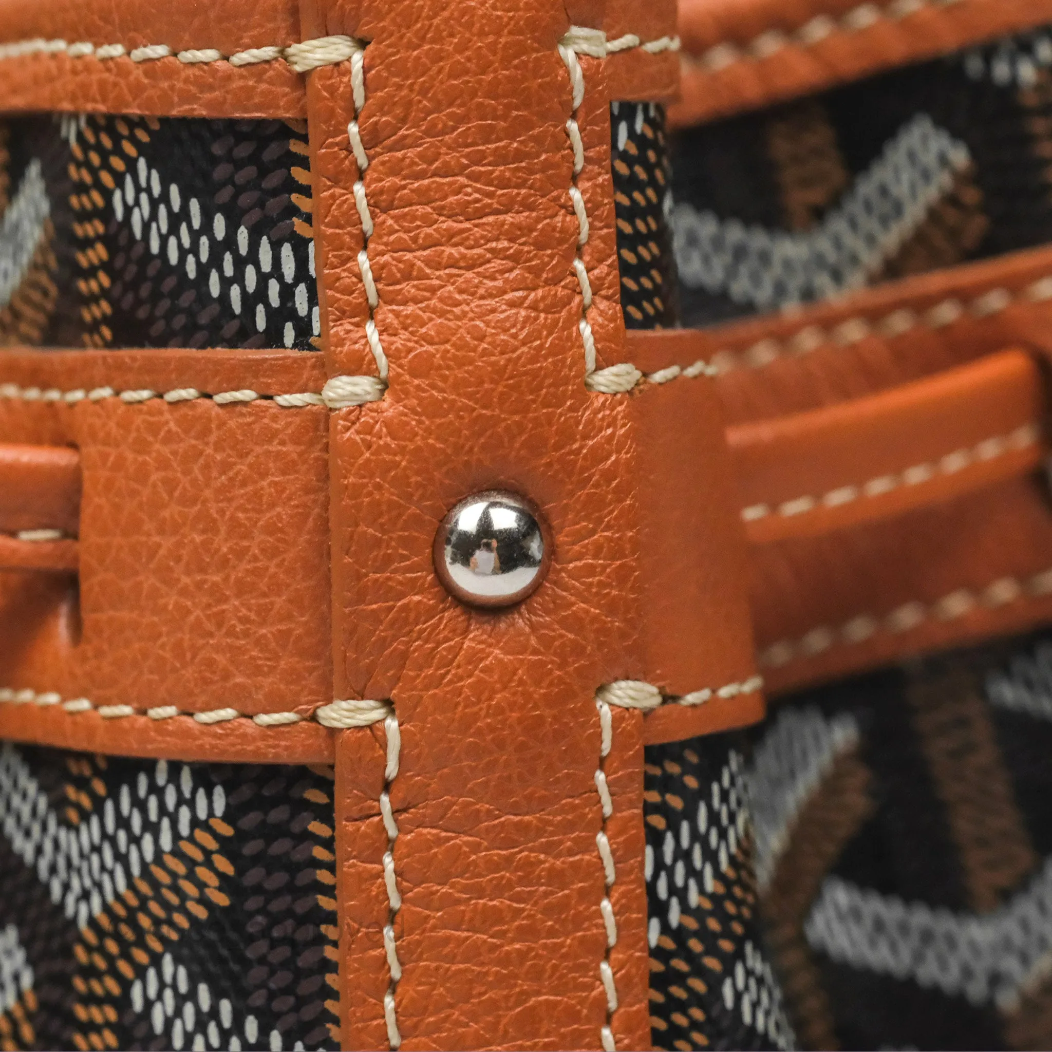 Goyard Petit Flot Bucket Bag Black & Tan Goyardine