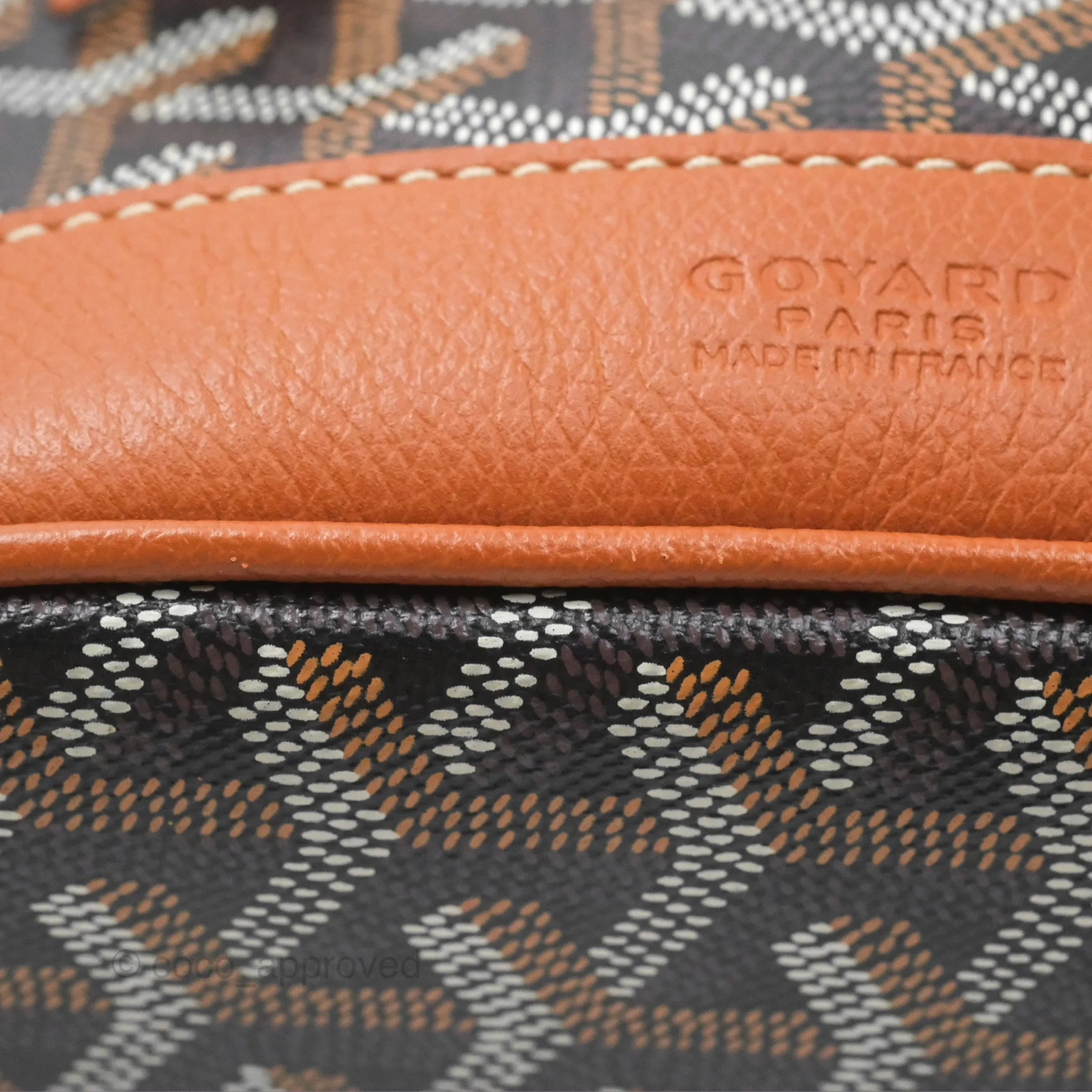 Goyard Petit Flot Bucket Bag Black & Tan Goyardine