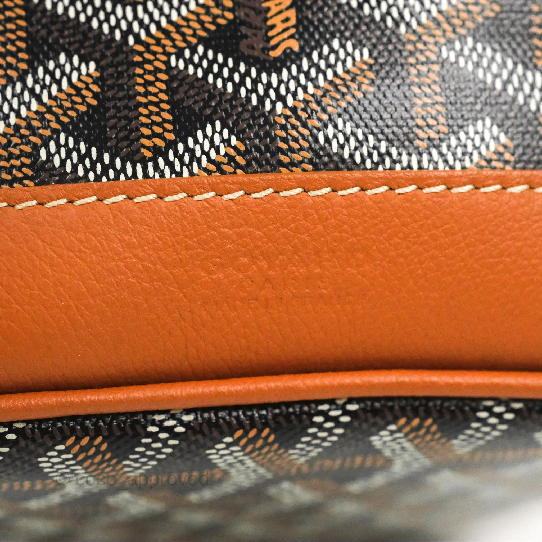 Goyard Petit Flot Bucket Bag Black & Tan Goyardine