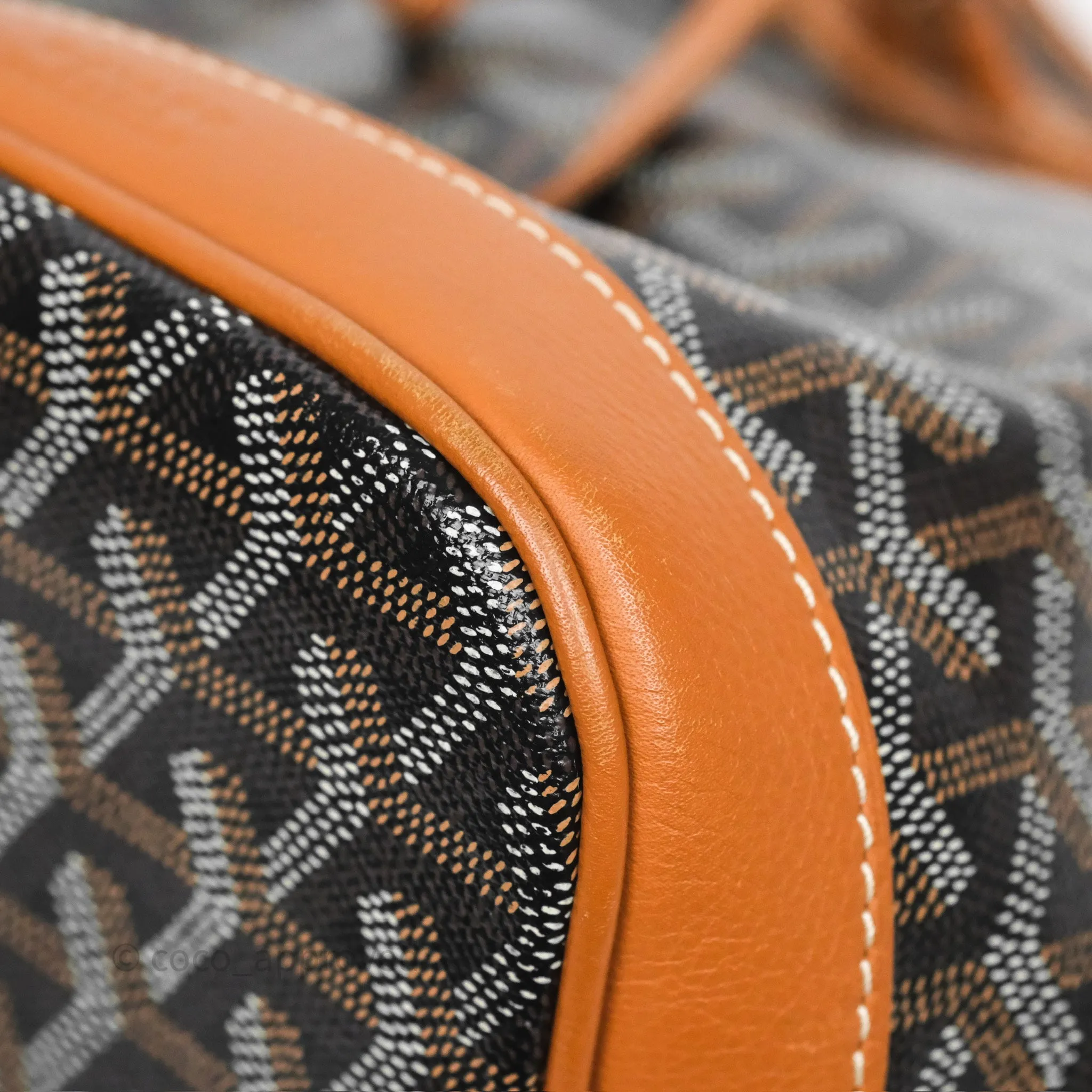 Goyard Petit Flot Bucket Bag Black & Tan Goyardine