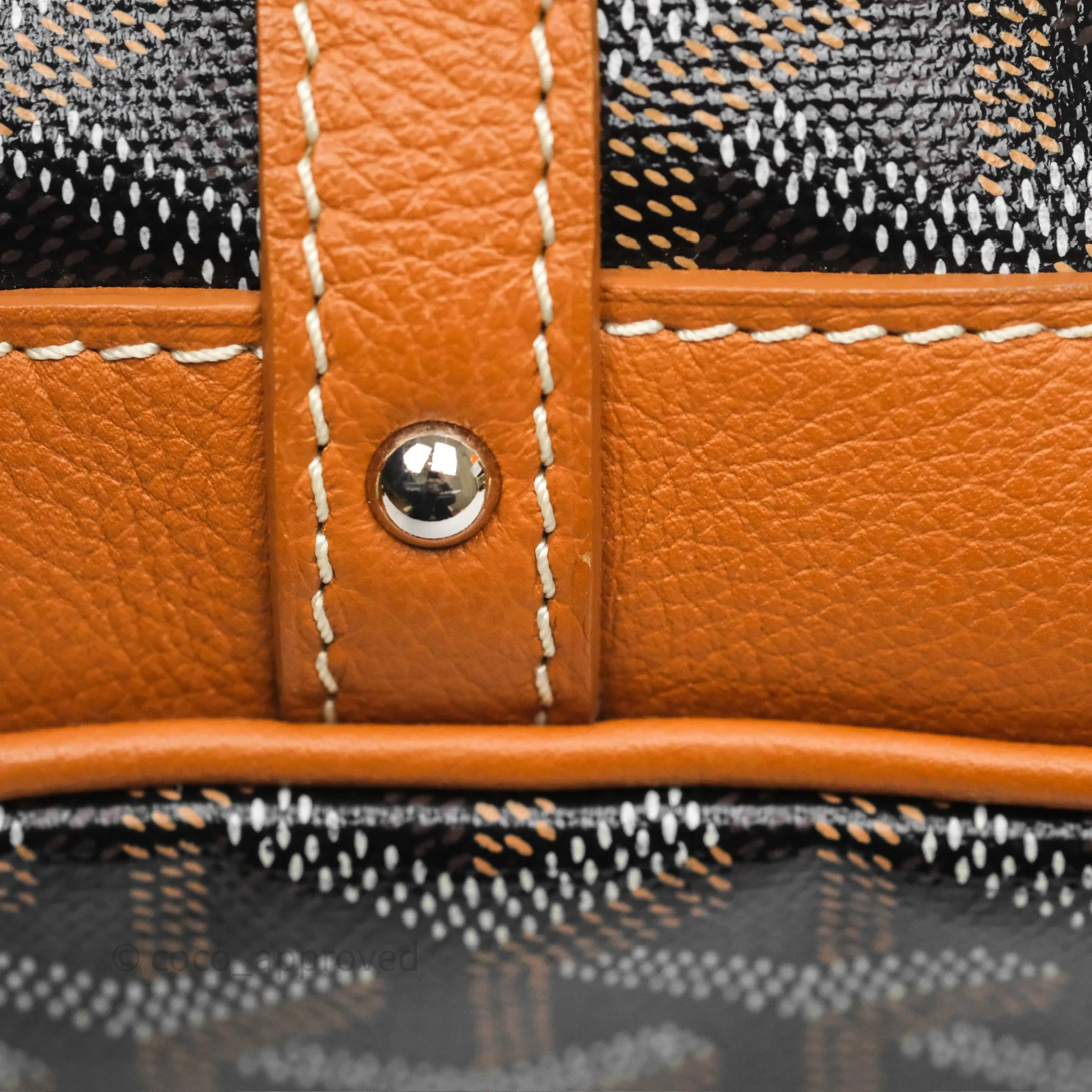 Goyard Petit Flot Bucket Bag Black & Tan Goyardine