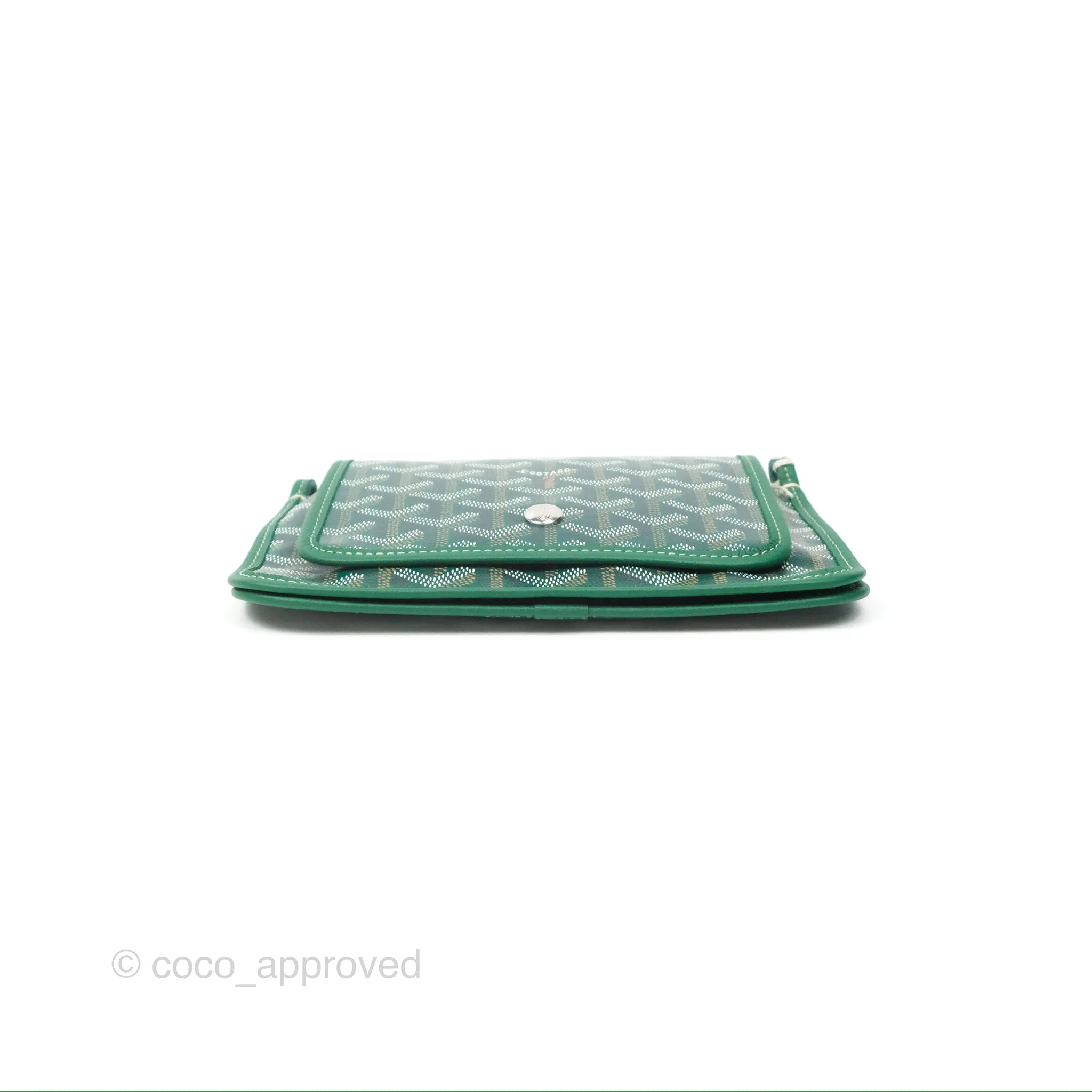 Goyard Plumet Pocket Wallet Green Goyardine Canvas