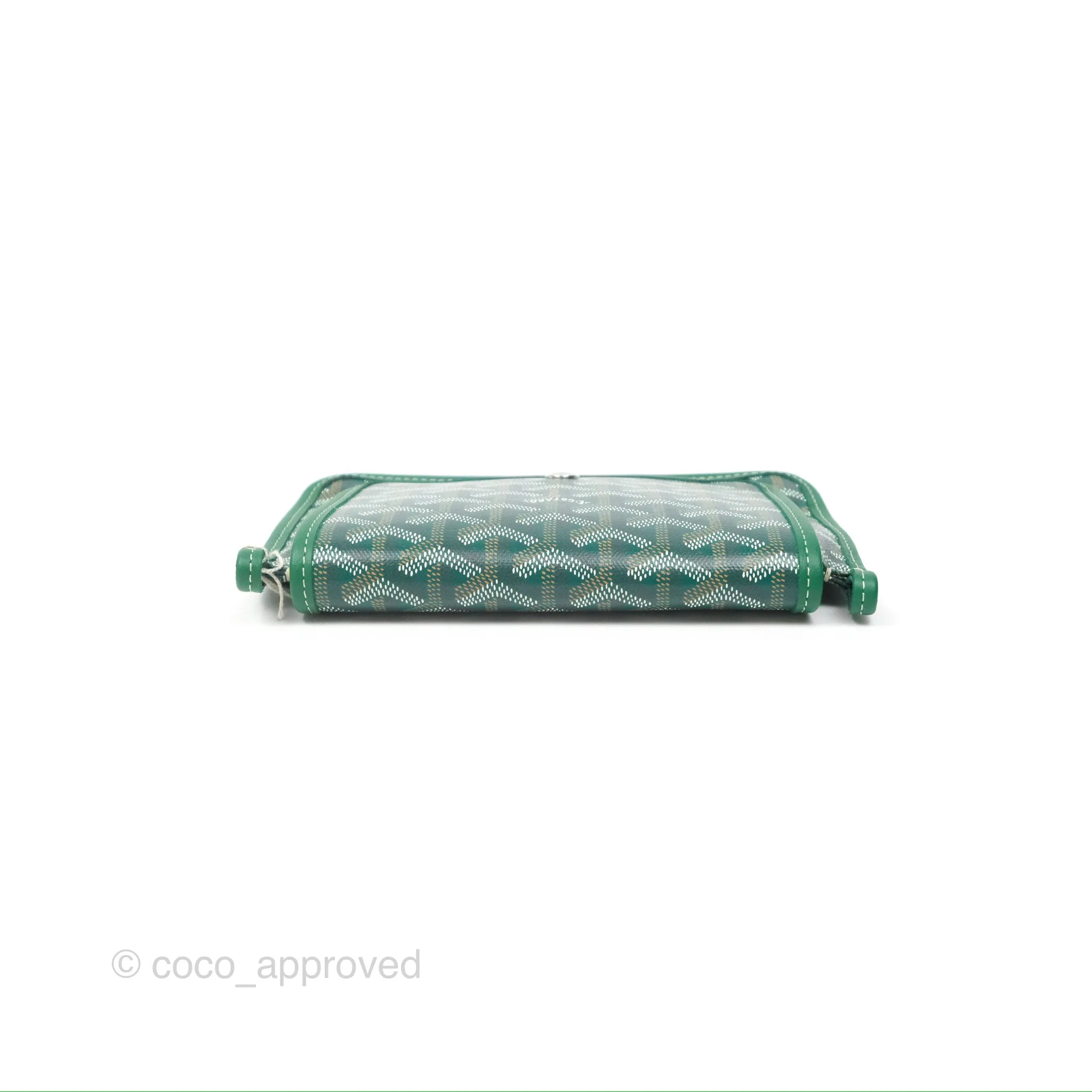 Goyard Plumet Pocket Wallet Green Goyardine Canvas
