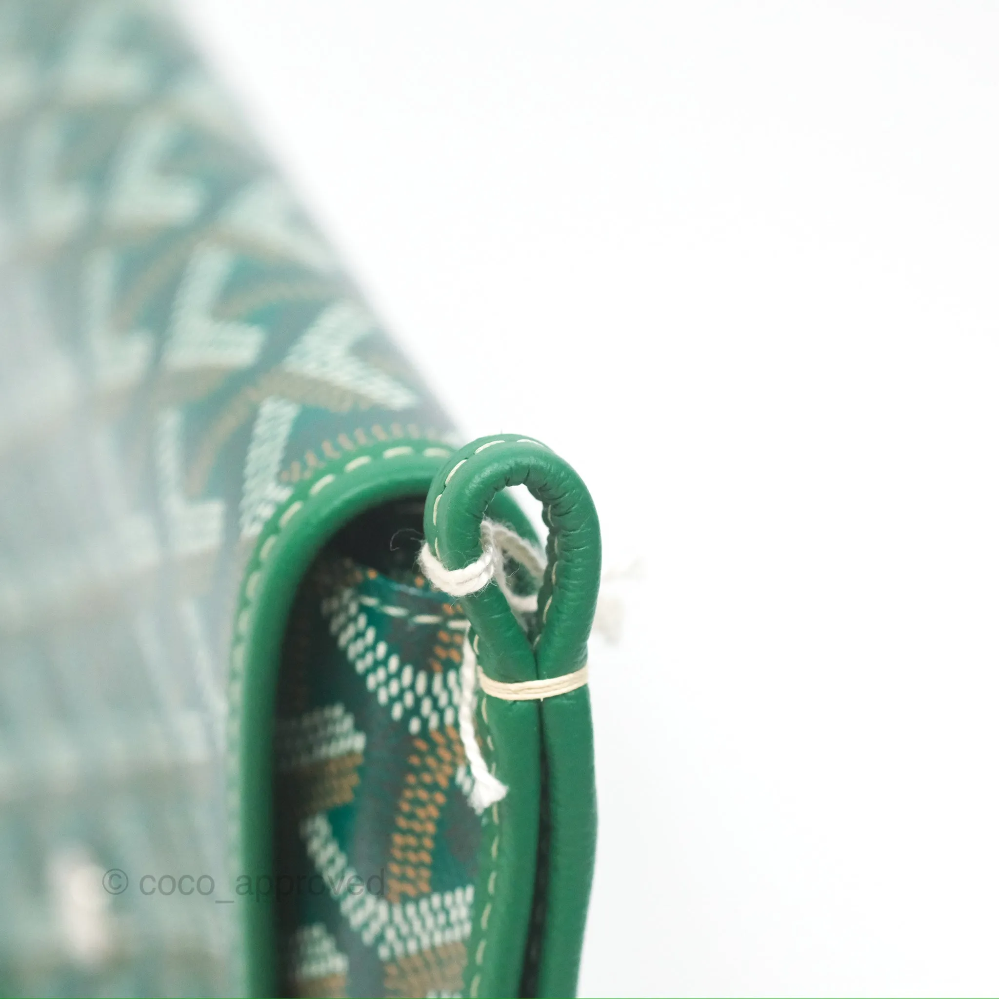 Goyard Plumet Pocket Wallet Green Goyardine Canvas