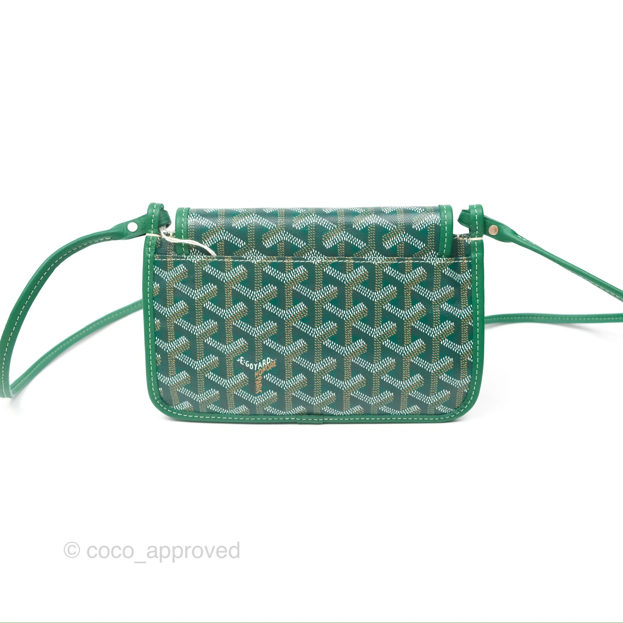Goyard Plumet Pocket Wallet Green Goyardine Canvas