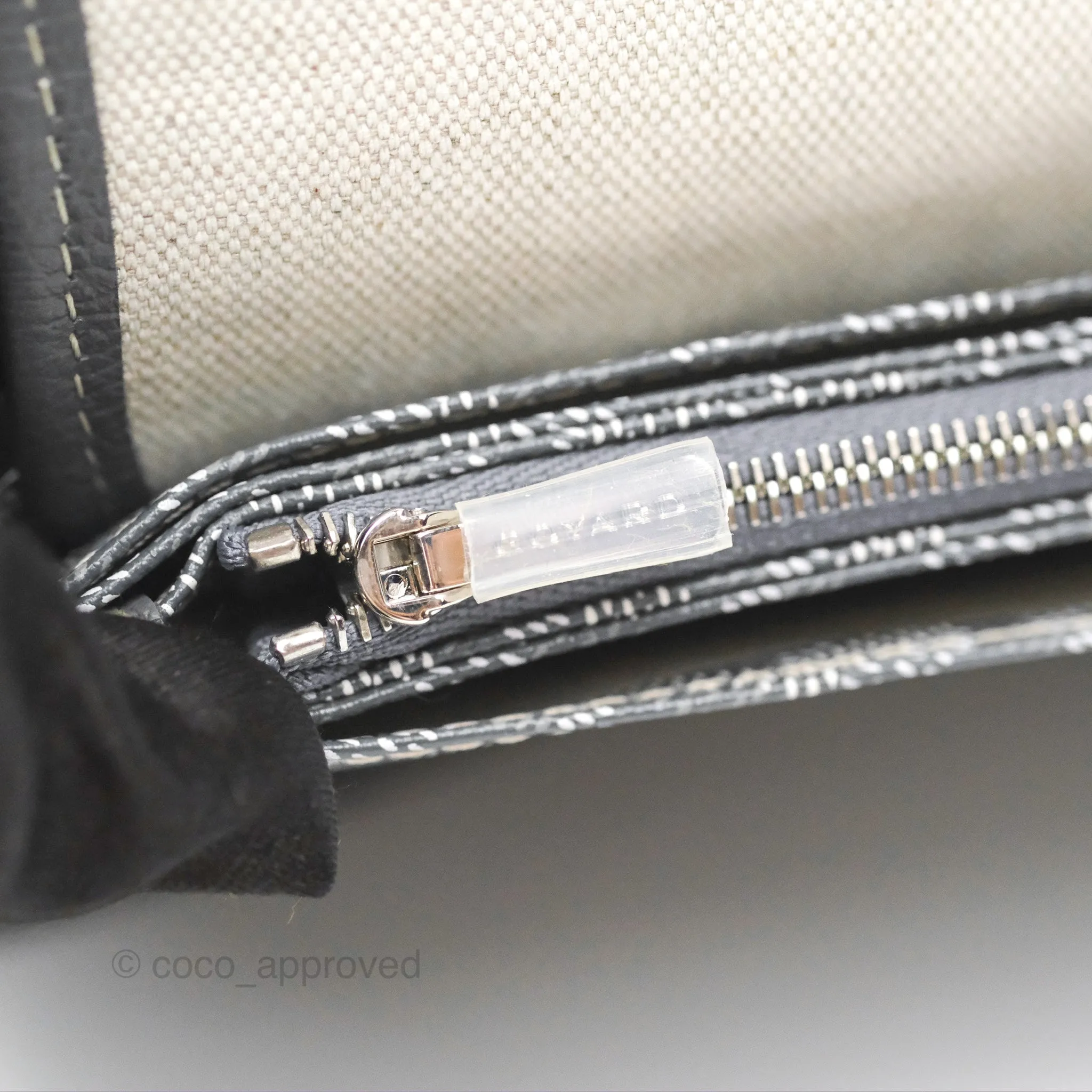 Goyard Plumet Pocket Wallet Grey Goyardine Canvas