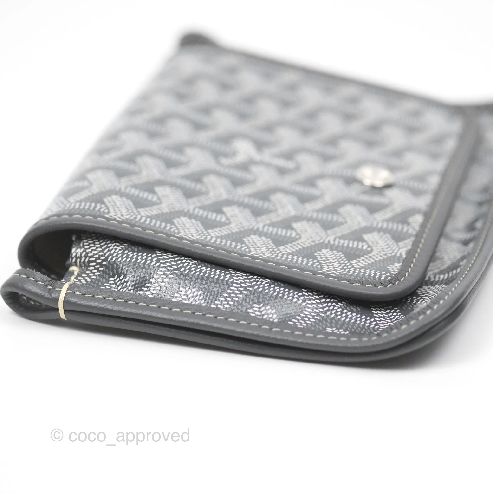 Goyard Plumet Pocket Wallet Grey Goyardine Canvas