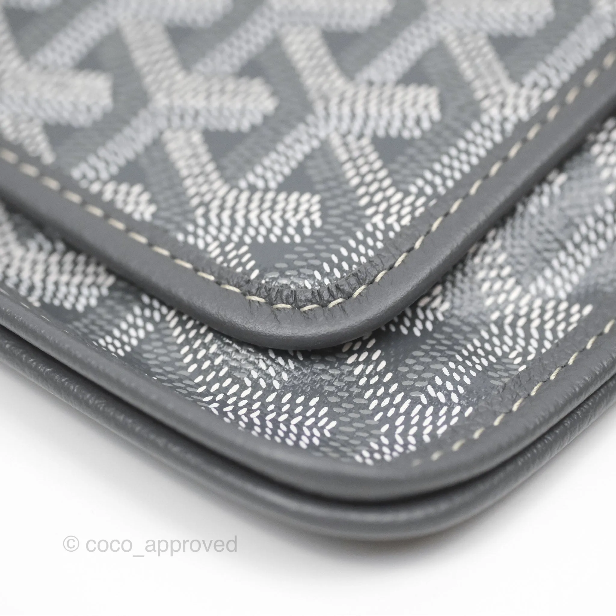 Goyard Plumet Pocket Wallet Grey Goyardine Canvas