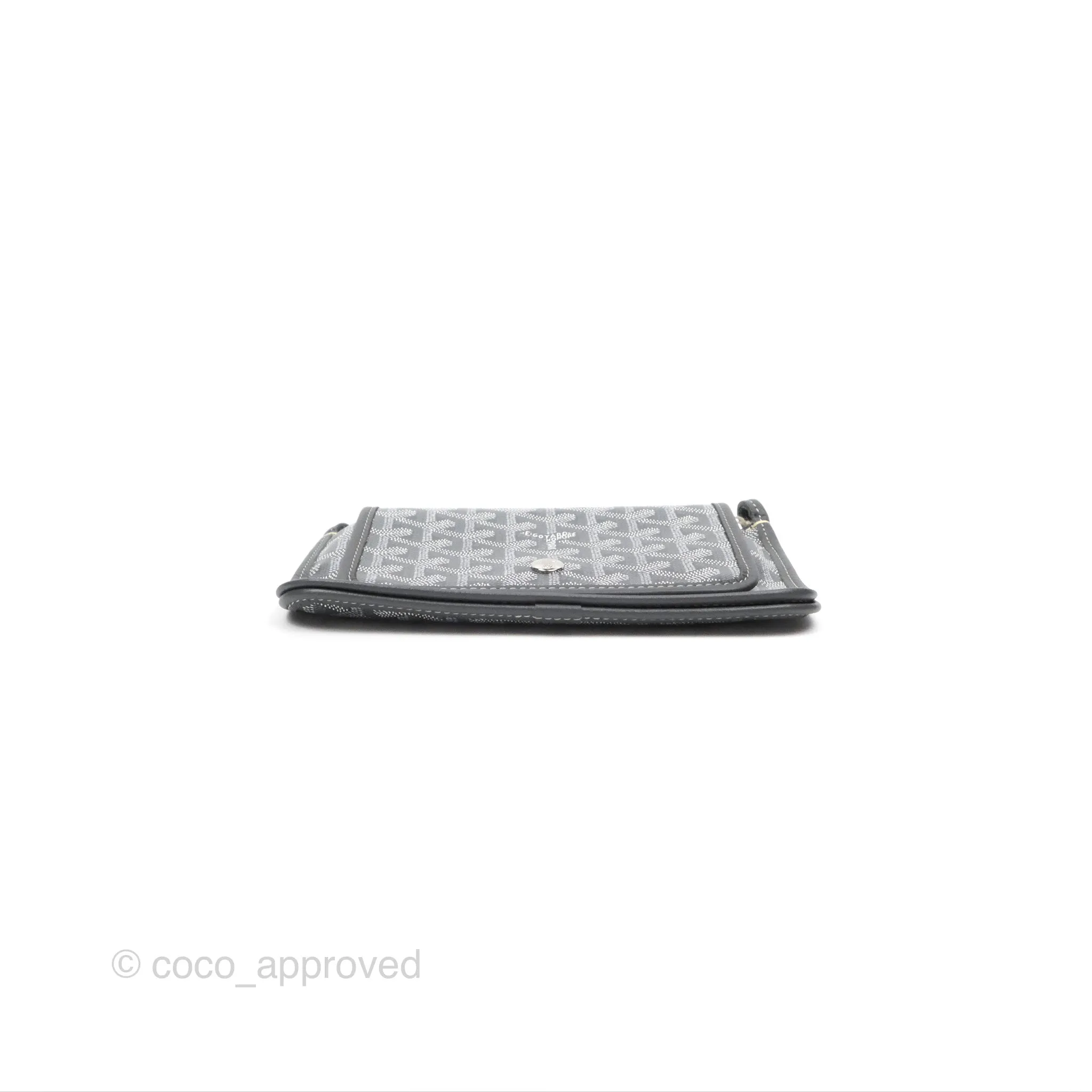 Goyard Plumet Pocket Wallet Grey Goyardine Canvas