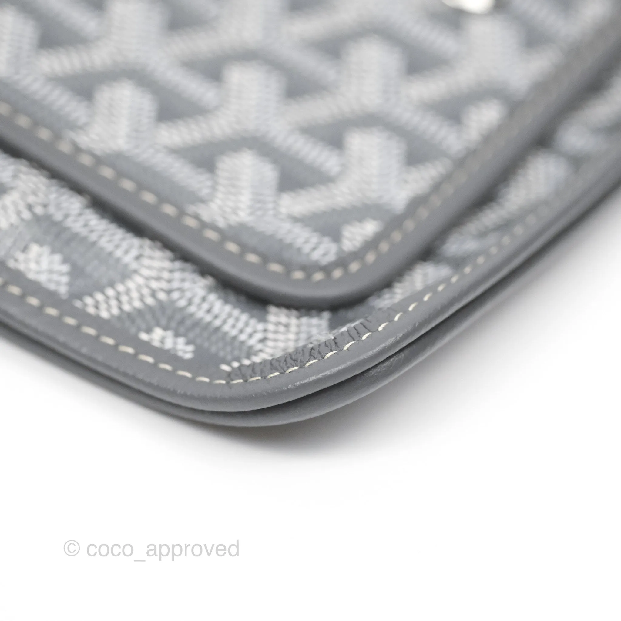 Goyard Plumet Pocket Wallet Grey Goyardine Canvas
