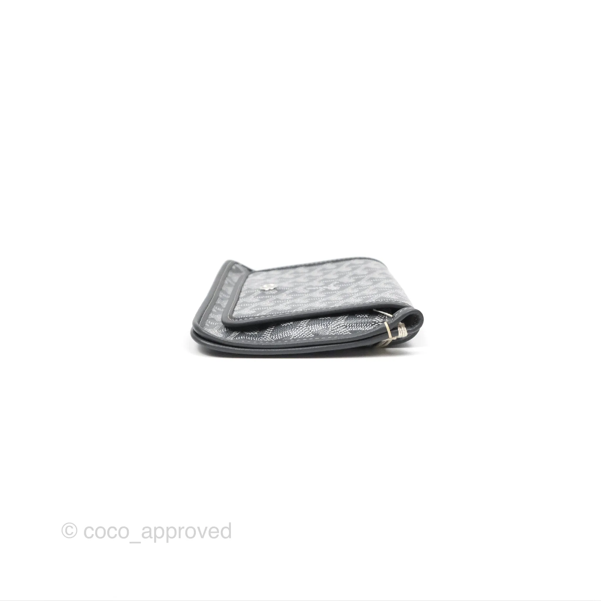Goyard Plumet Pocket Wallet Grey Goyardine Canvas
