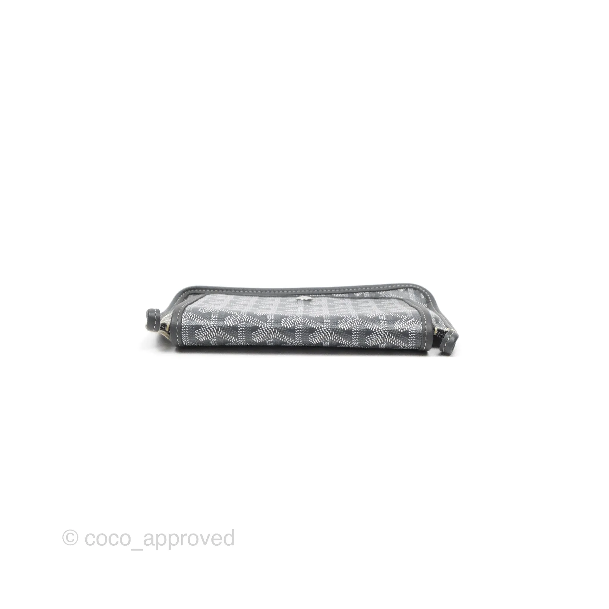 Goyard Plumet Pocket Wallet Grey Goyardine Canvas