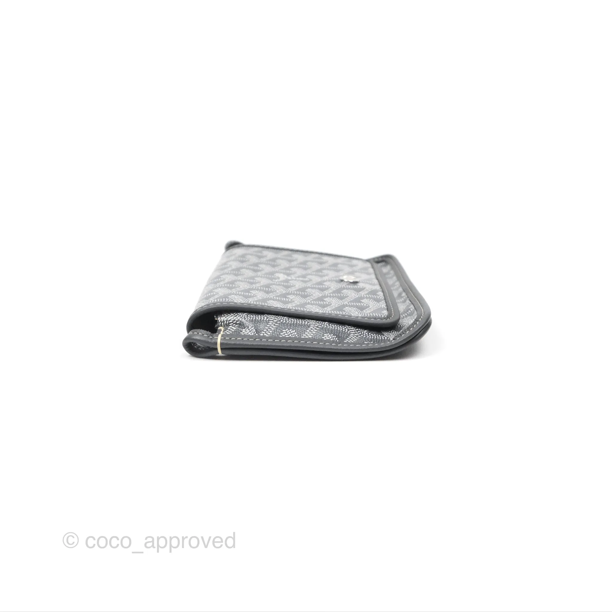 Goyard Plumet Pocket Wallet Grey Goyardine Canvas