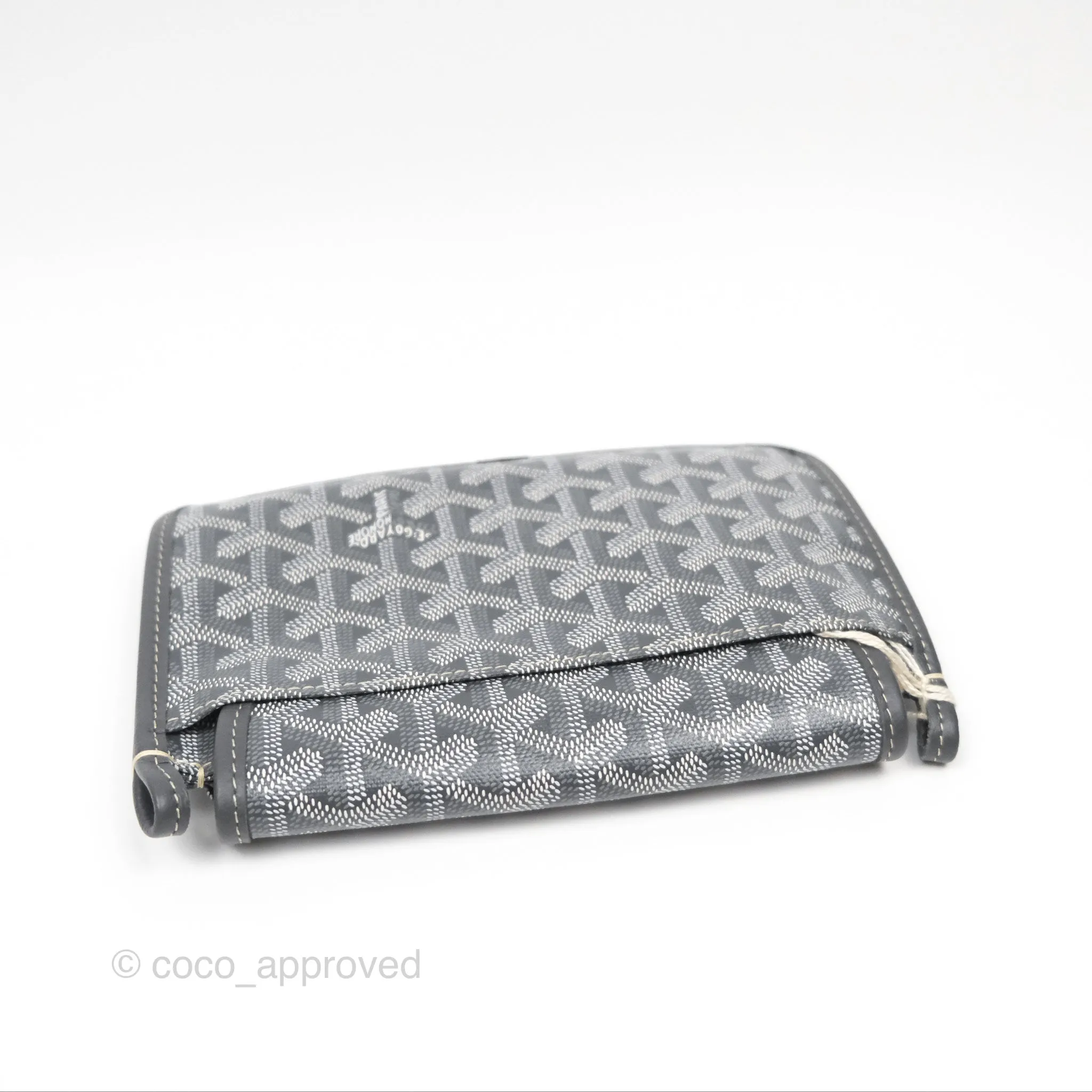 Goyard Plumet Pocket Wallet Grey Goyardine Canvas
