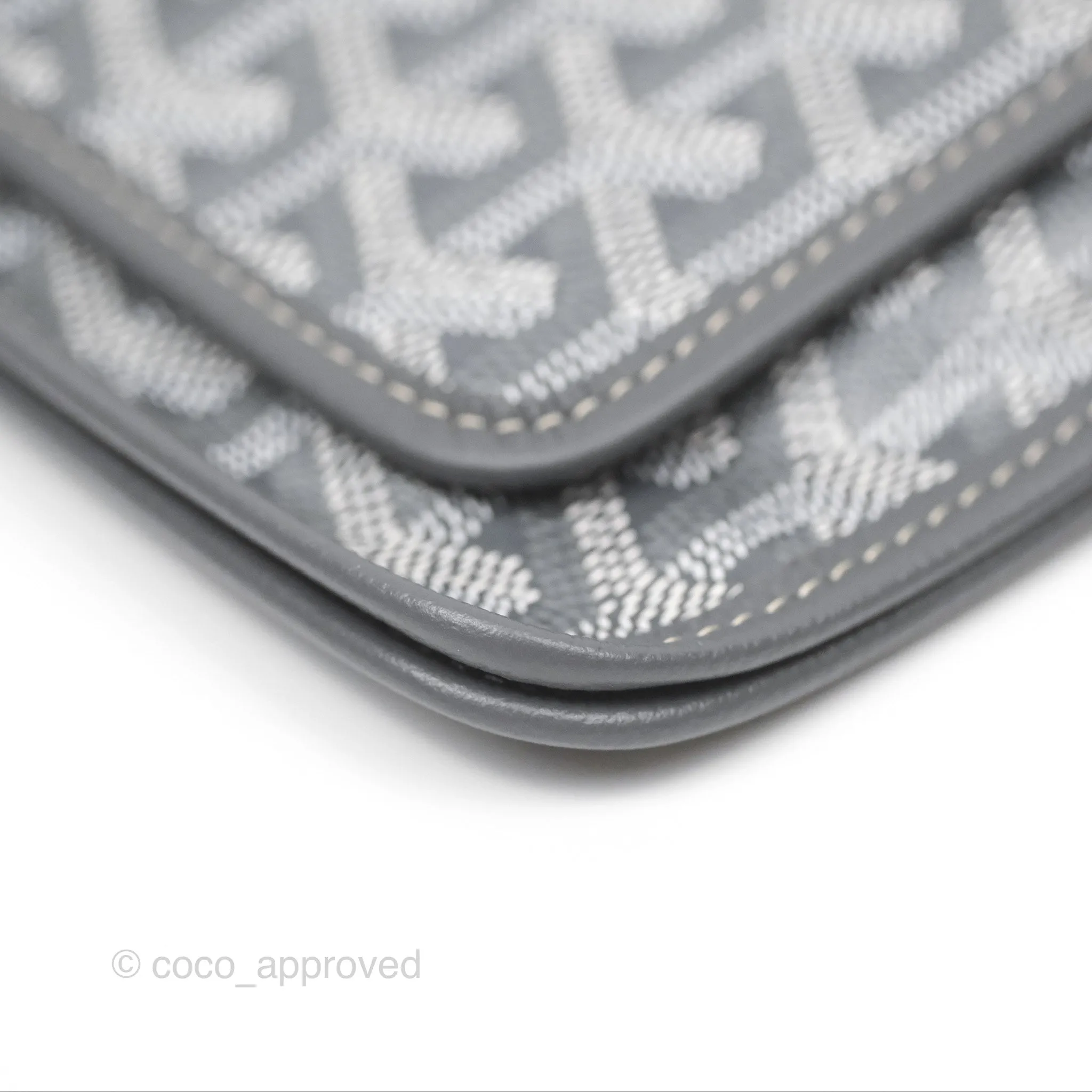 Goyard Plumet Pocket Wallet Grey Goyardine Canvas
