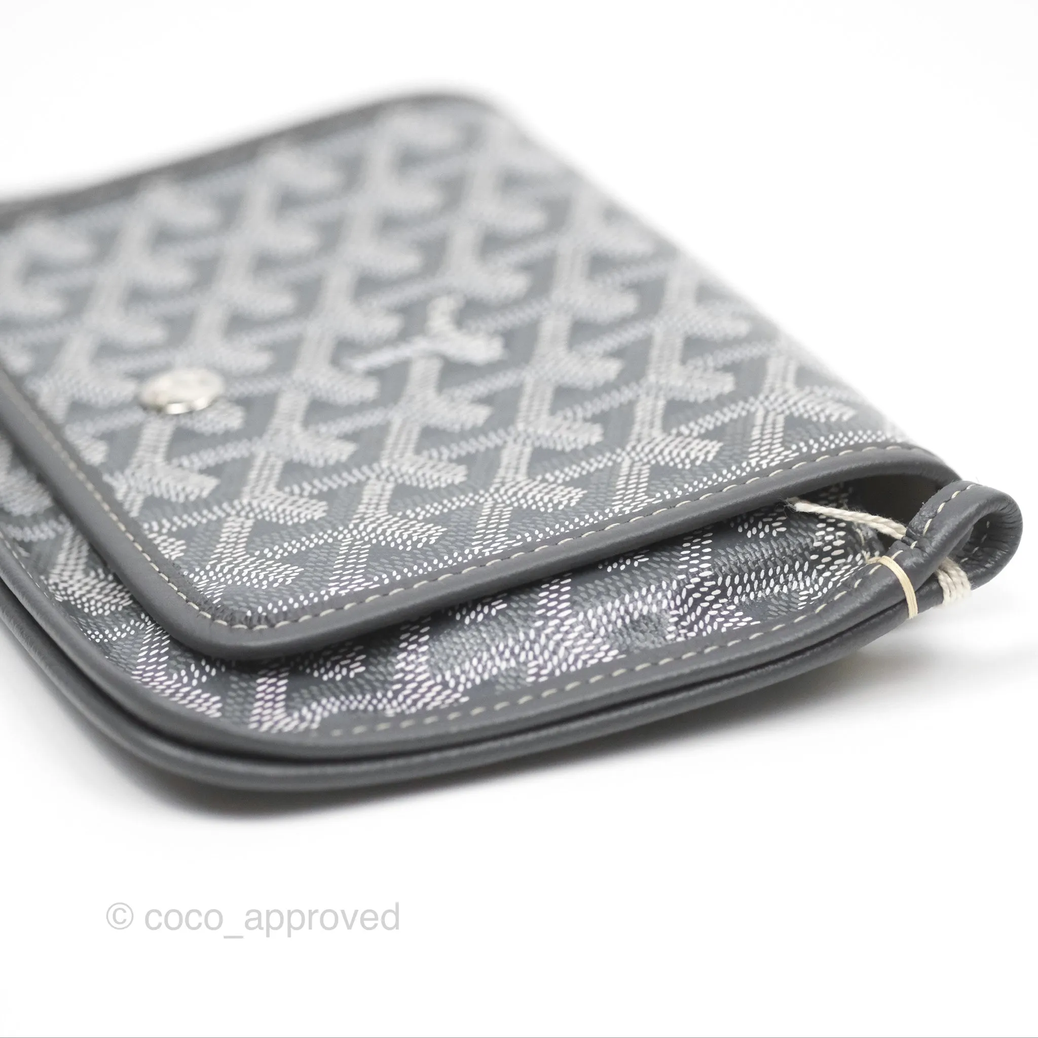 Goyard Plumet Pocket Wallet Grey Goyardine Canvas