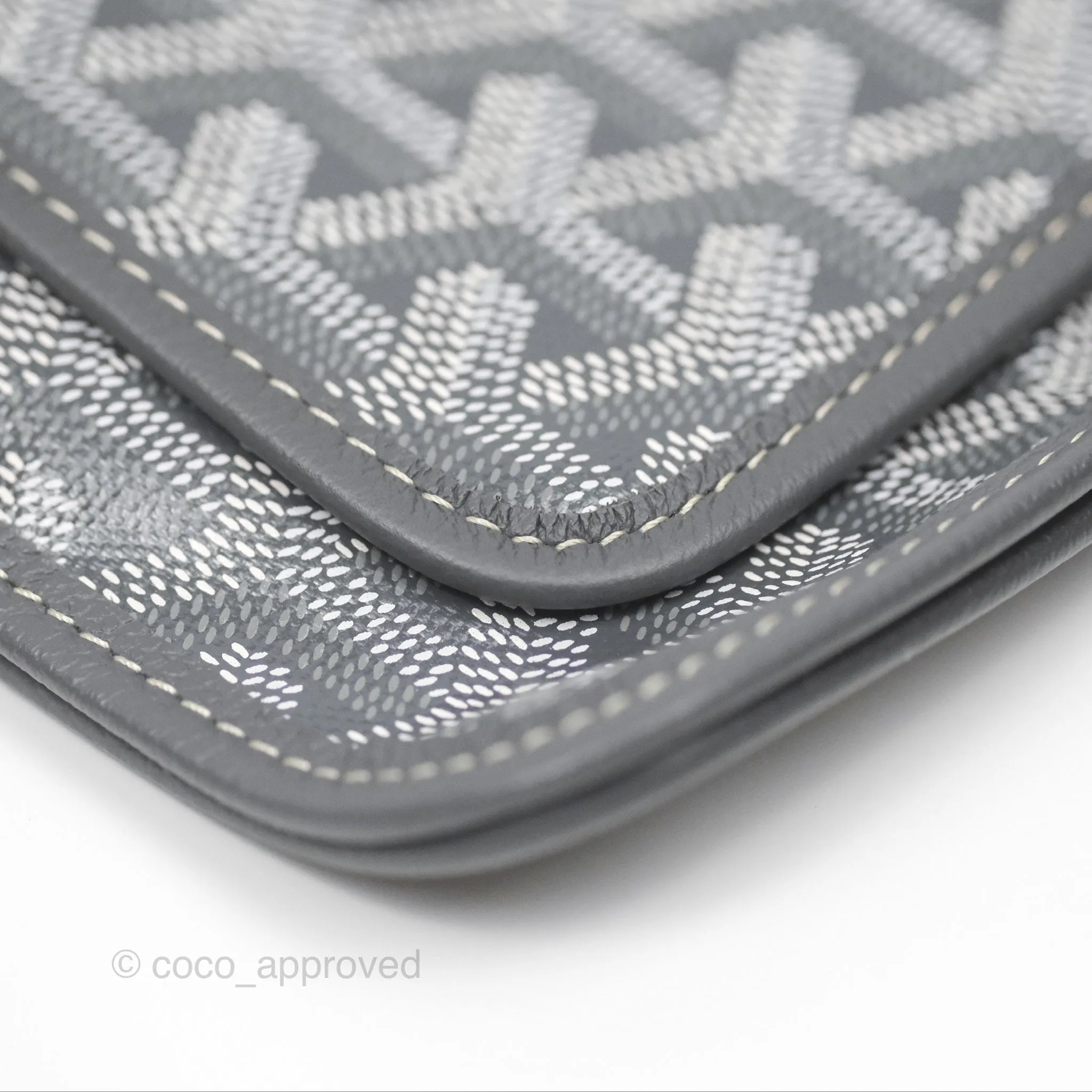 Goyard Plumet Pocket Wallet Grey Goyardine Canvas