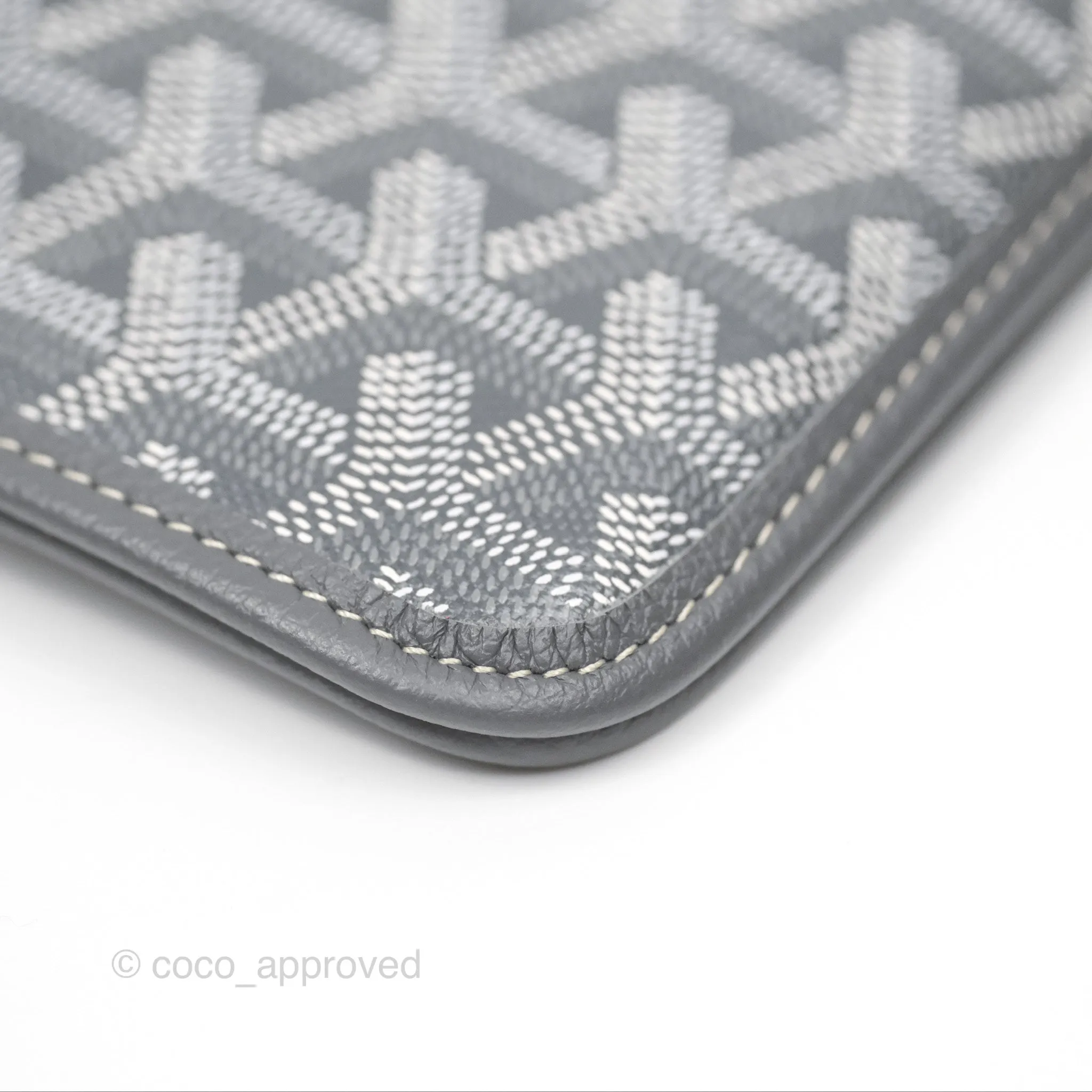 Goyard Plumet Pocket Wallet Grey Goyardine Canvas