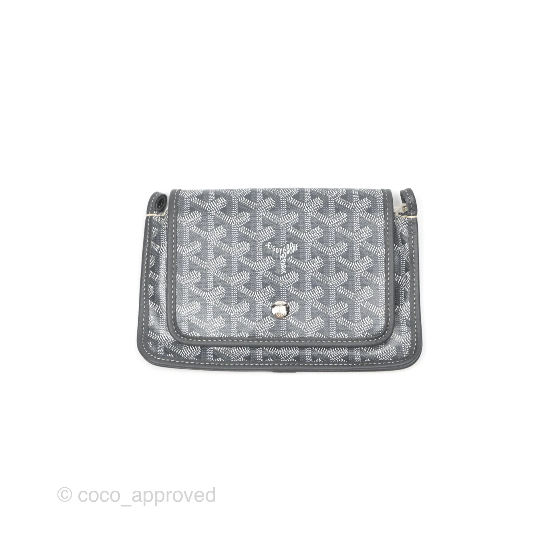 Goyard Plumet Pocket Wallet Grey Goyardine Canvas