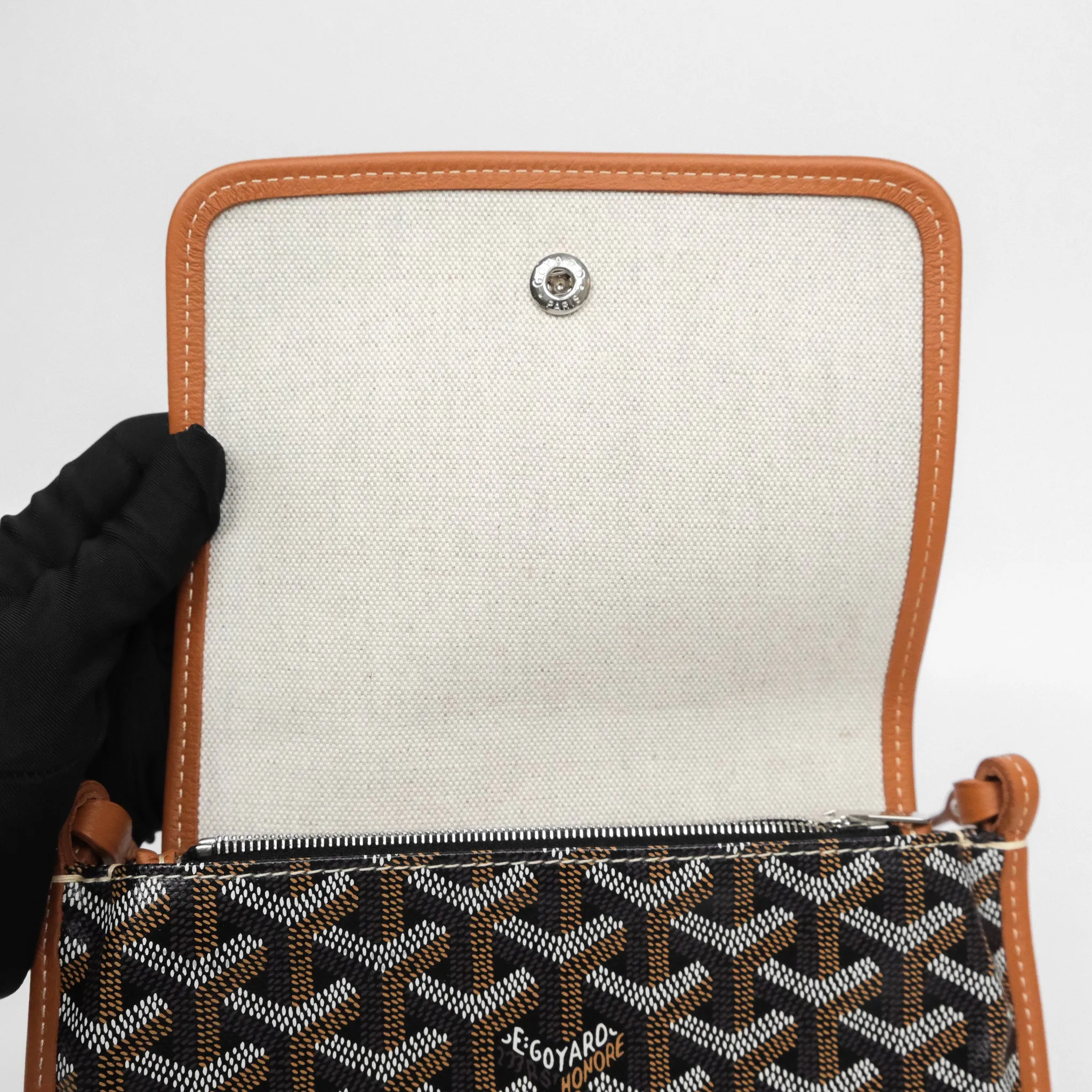 Goyard Plumet Pocket Wallet Tan Black