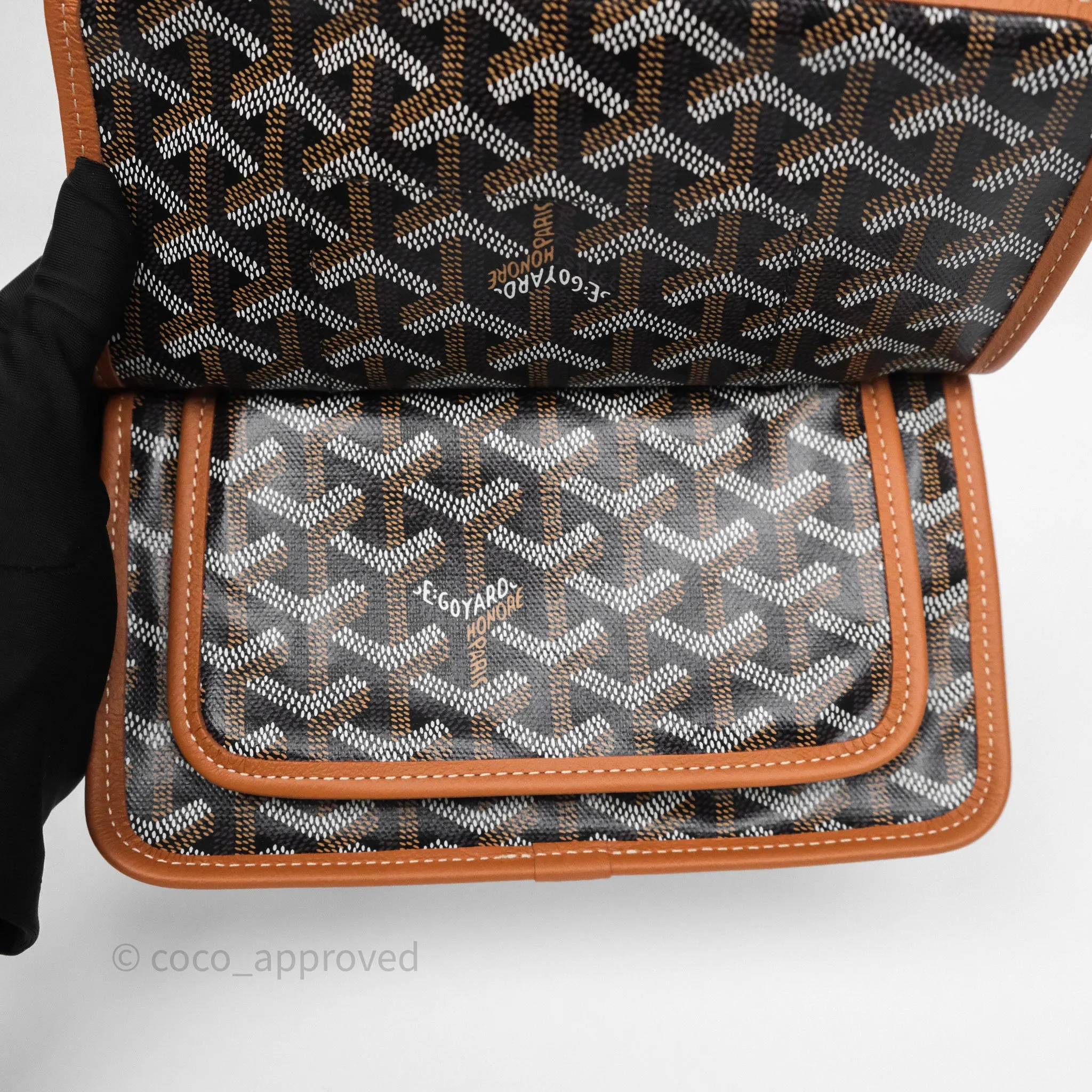 Goyard Plumet Pocket Wallet Tan Black