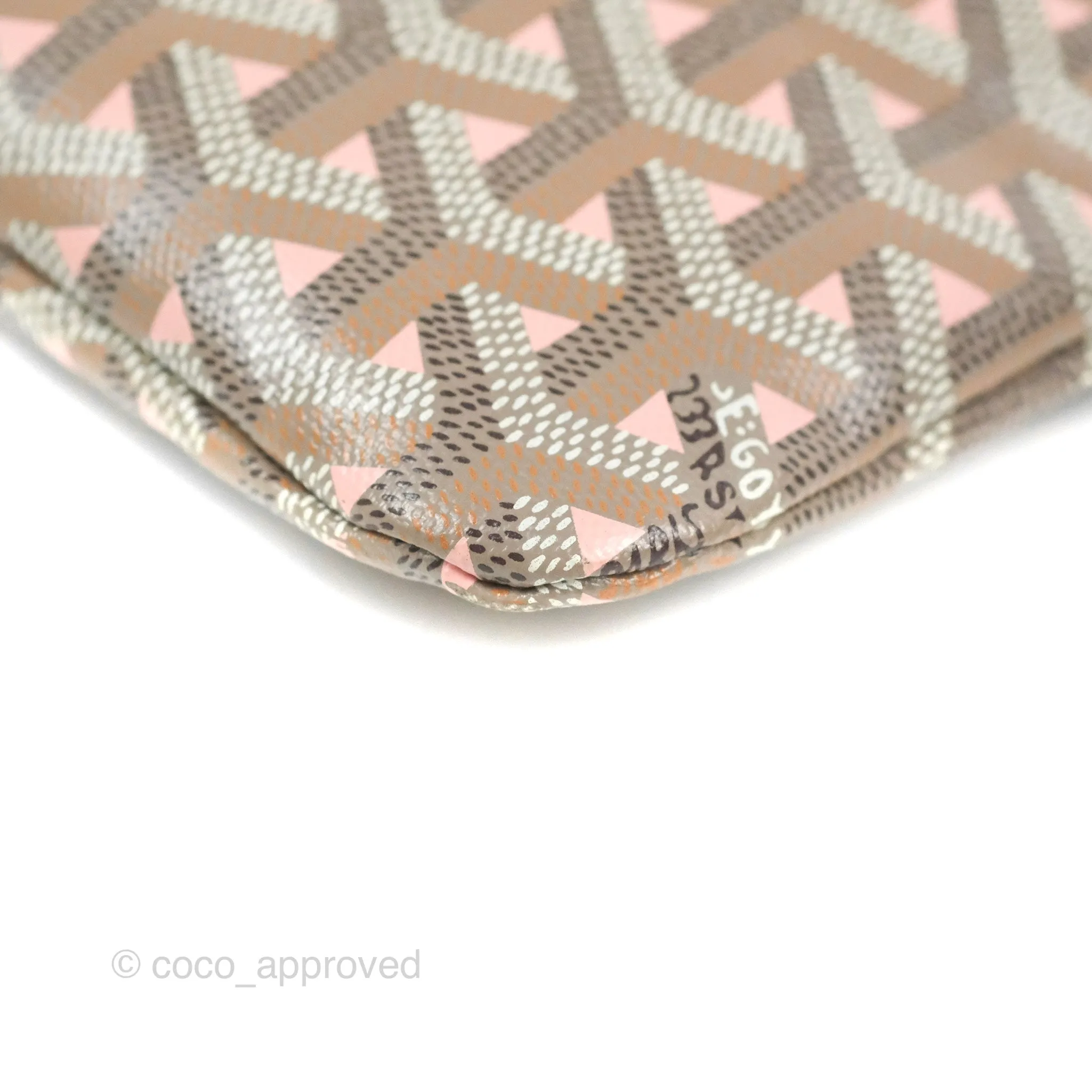 Goyard Poitiers Goyardine Claire-Voie Grege Canvas Rose Poudre