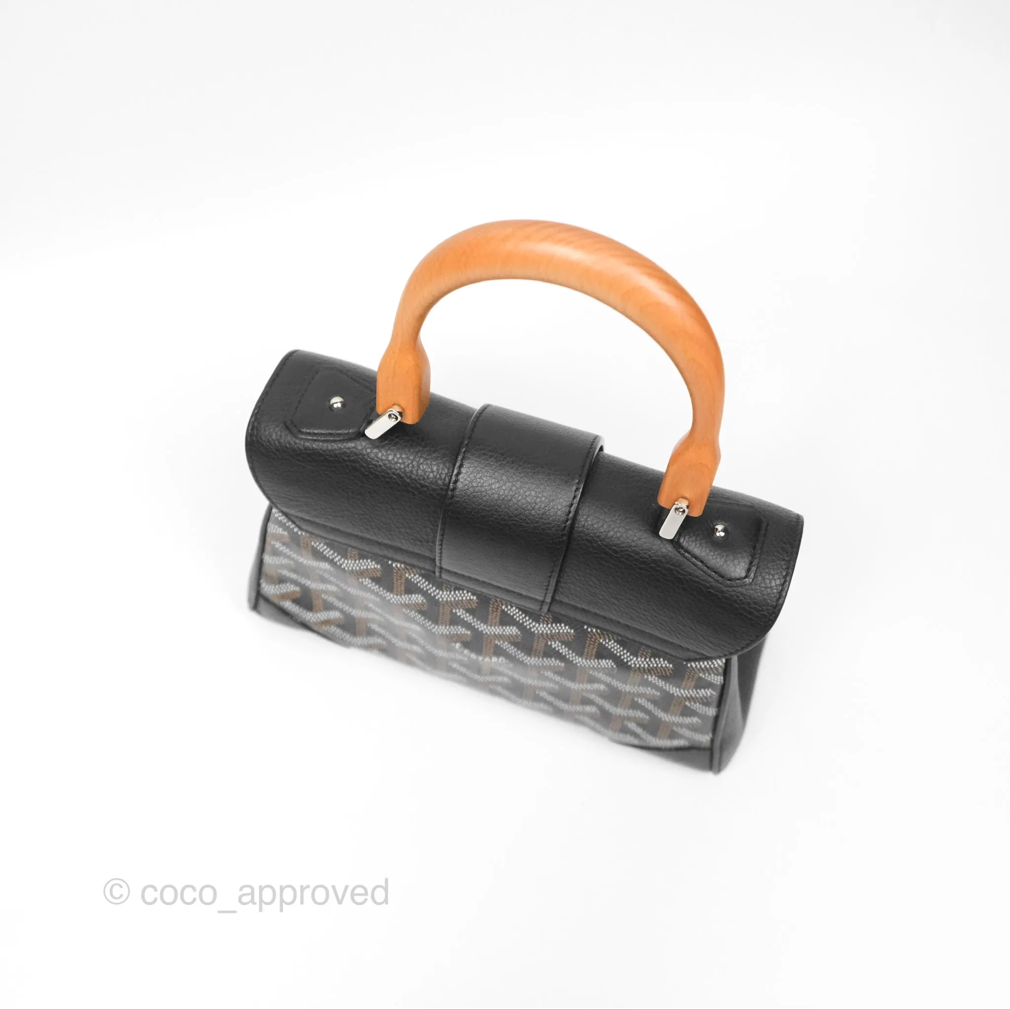 Goyard Sagon Mini Bag Chevroches Calfskin Black