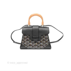 Goyard Sagon Mini Bag Chevroches Calfskin Black