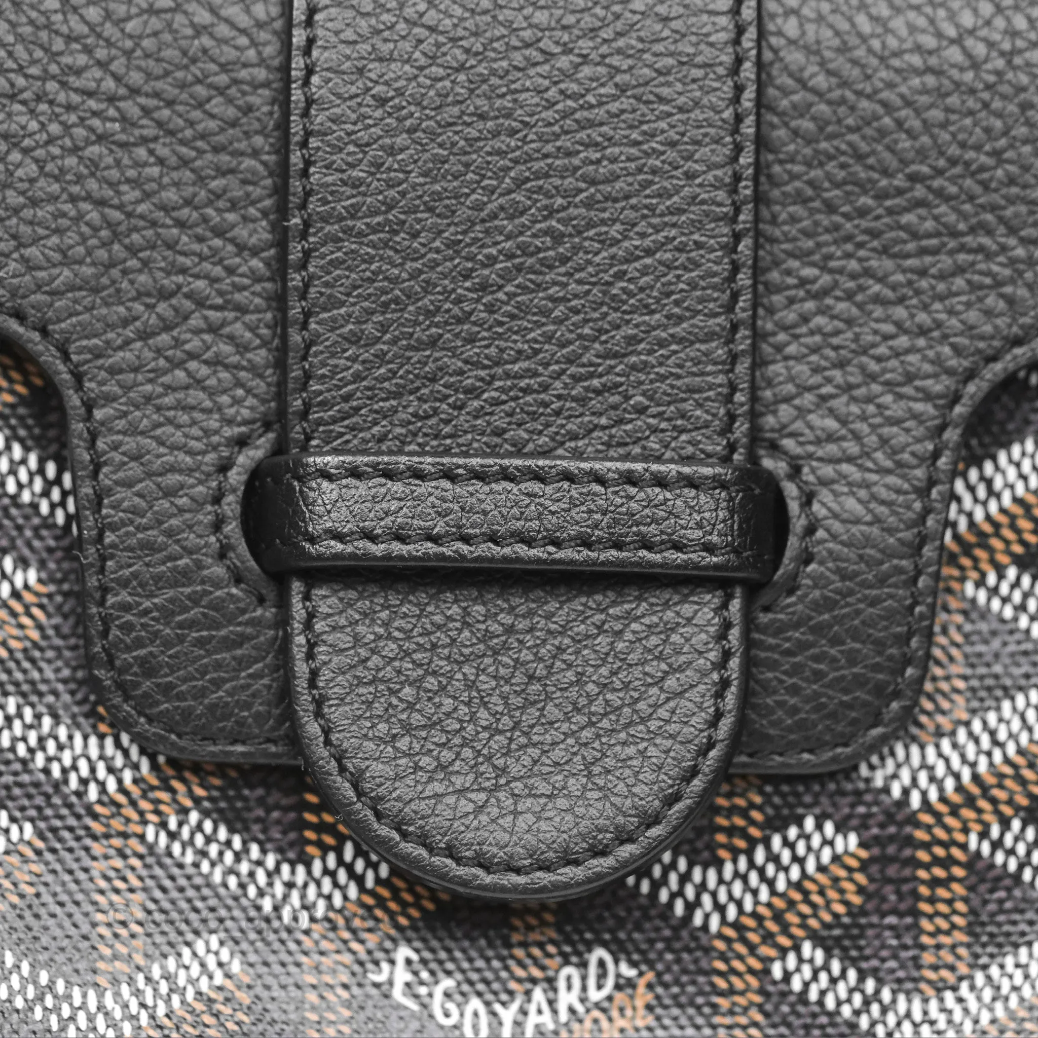 Goyard Sagon Mini Bag Chevroches Calfskin Black