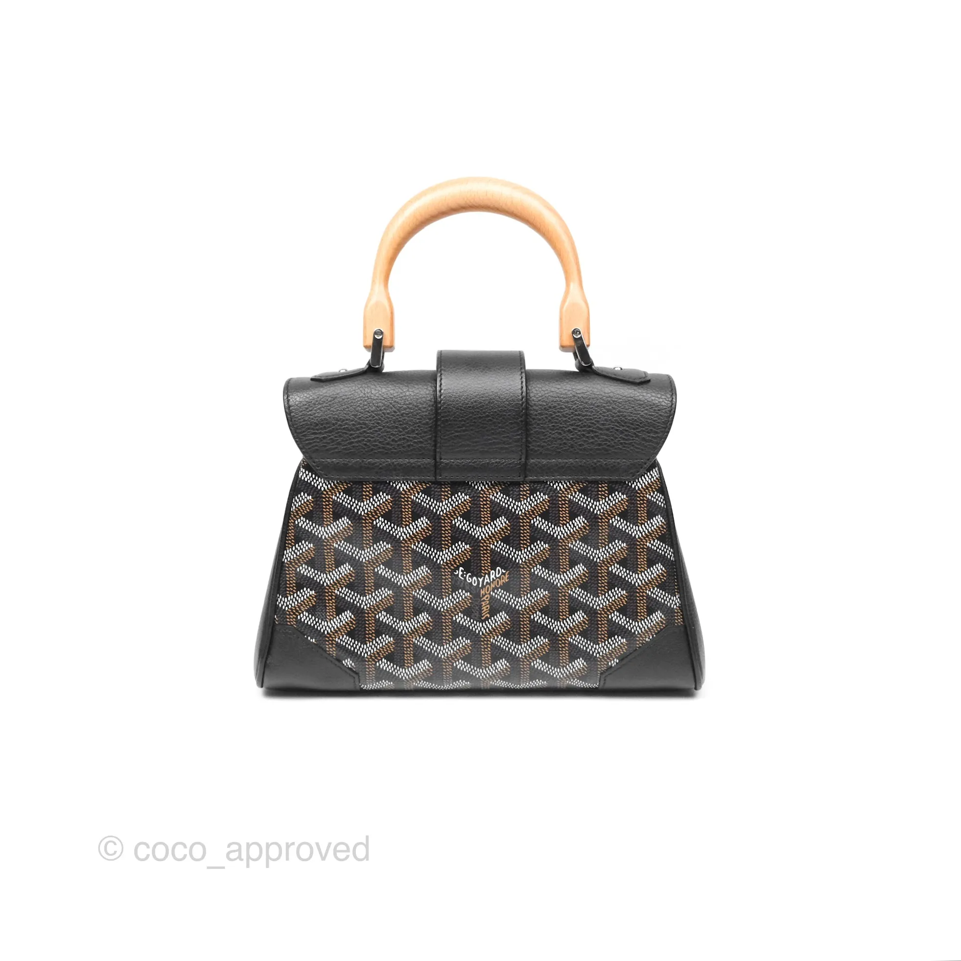 Goyard Sagon Mini Bag Chevroches Calfskin Black