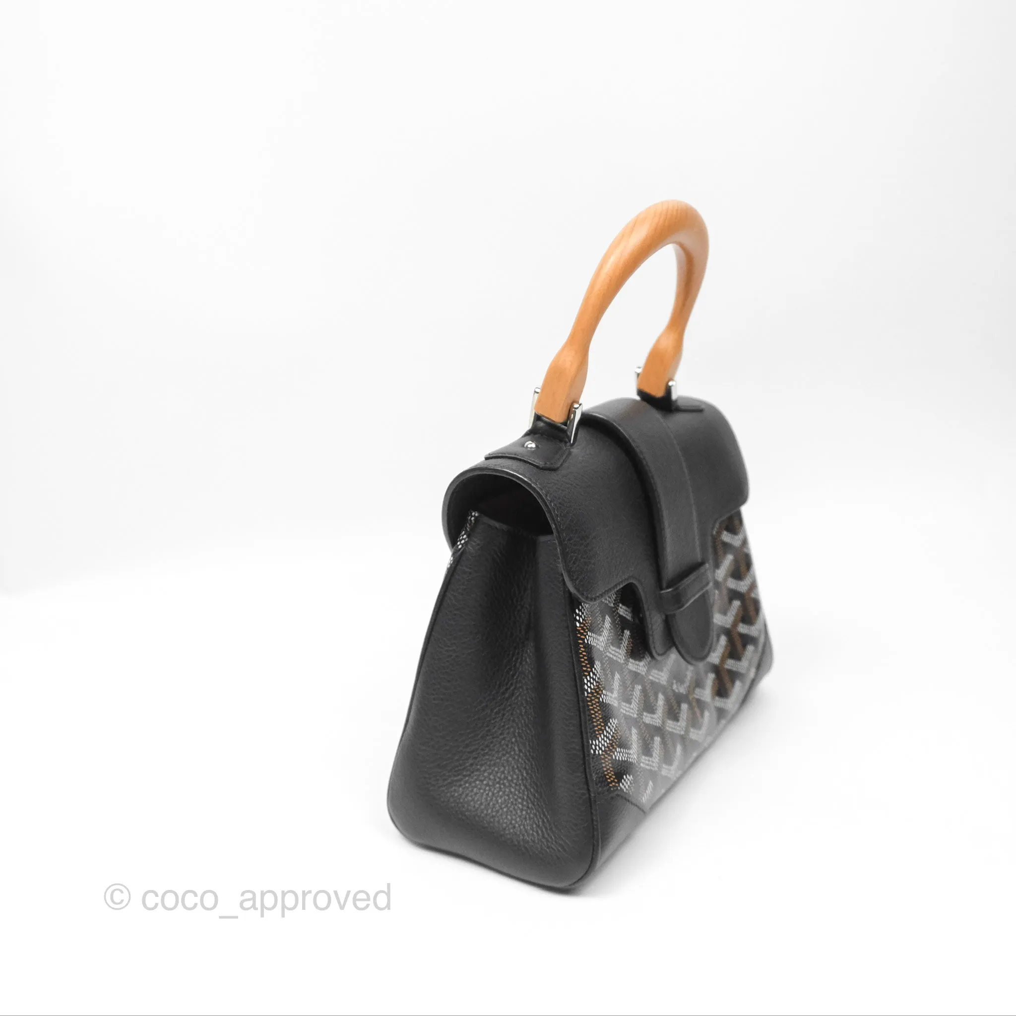 Goyard Sagon Mini Bag Chevroches Calfskin Black