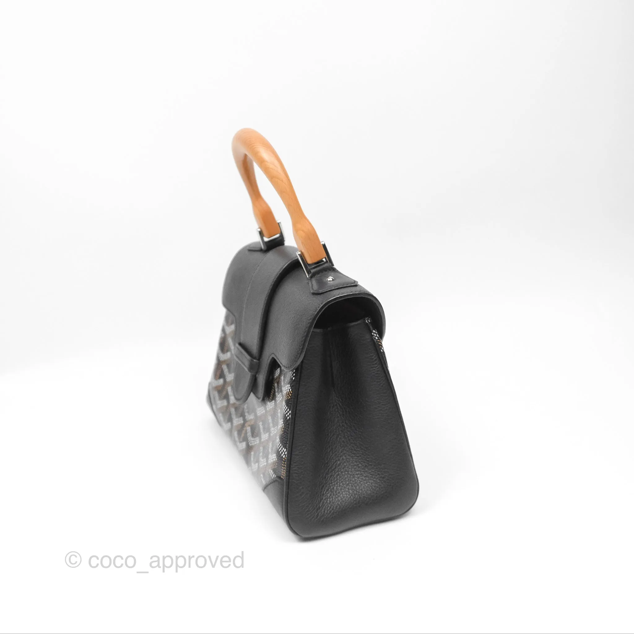 Goyard Sagon Mini Bag Chevroches Calfskin Black