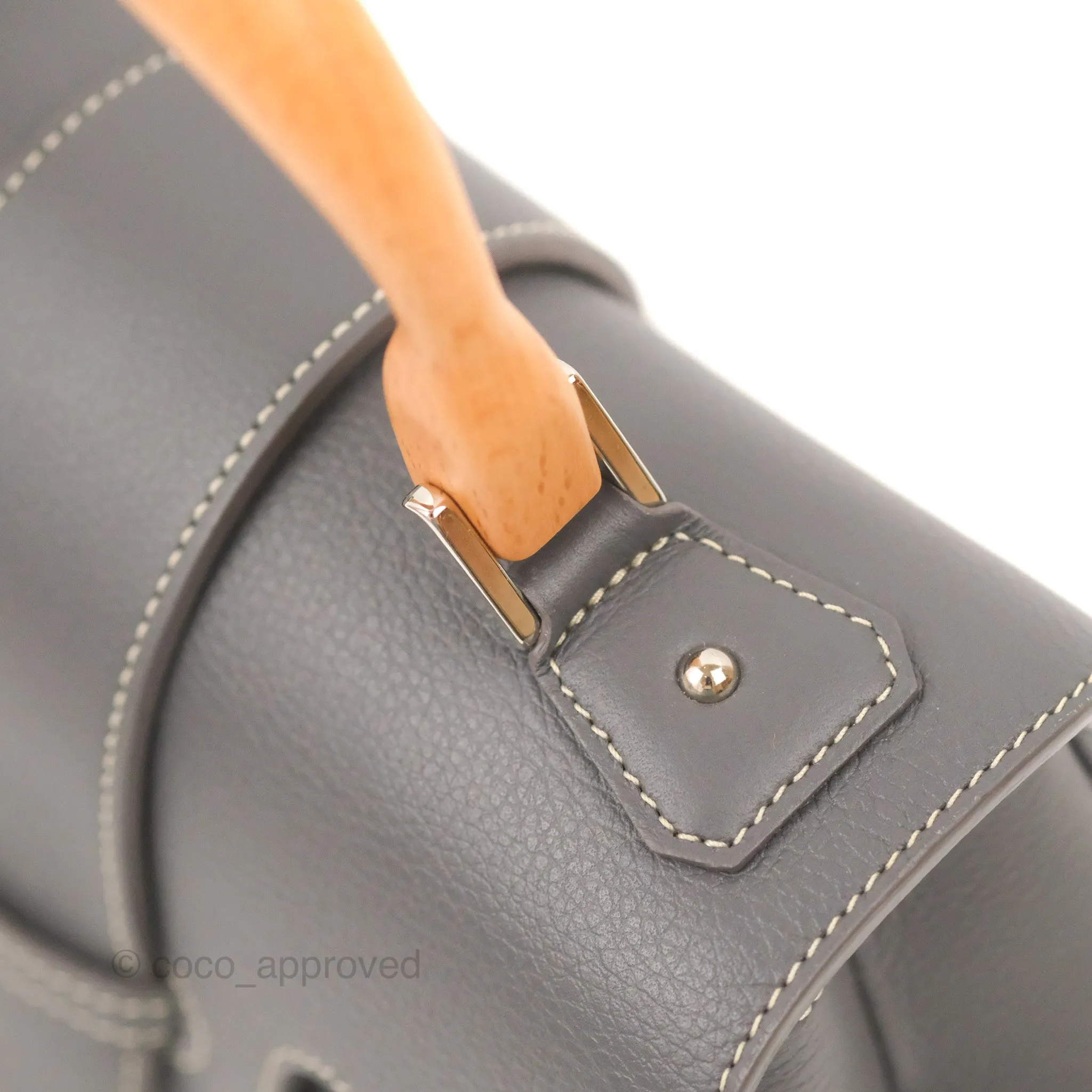 Goyard Sagon Mini Bag Chevroches Calfskin Grey Silver Hardware