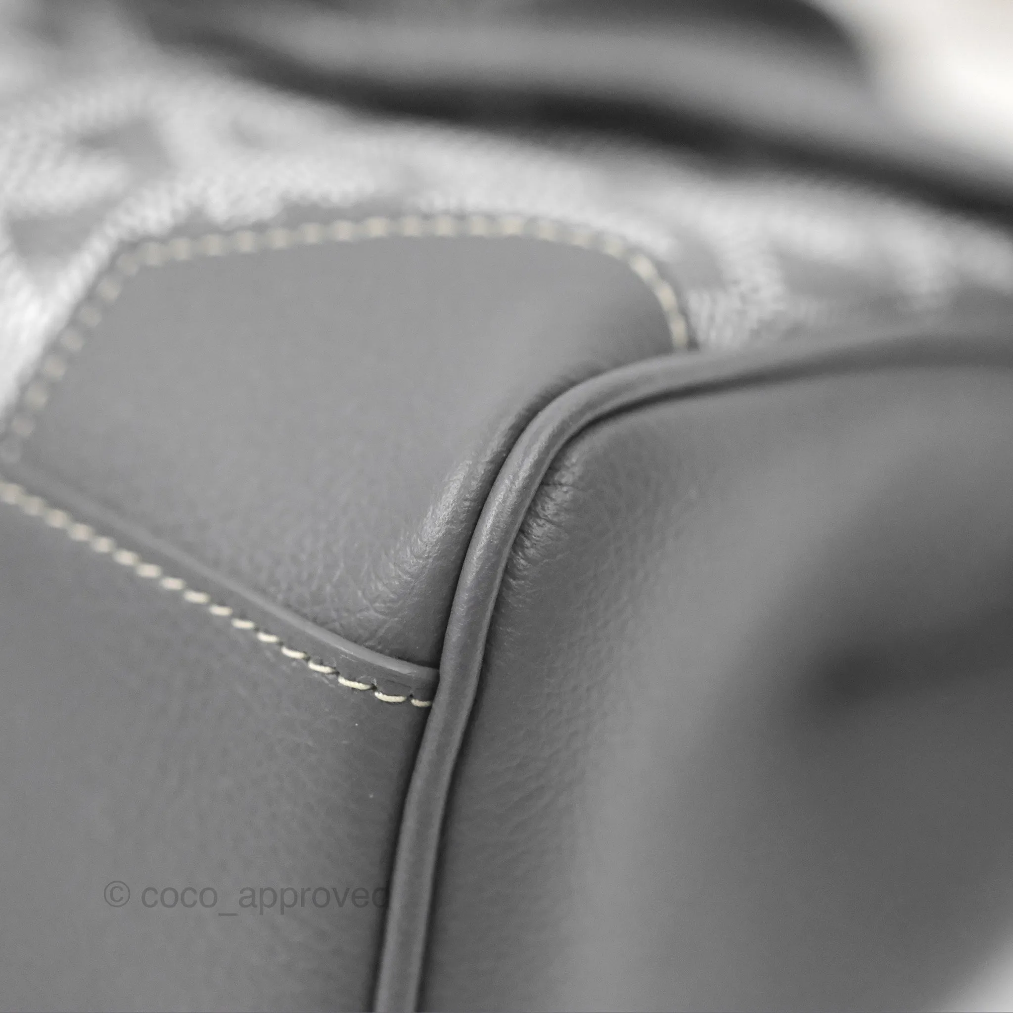 Goyard Sagon Mini Bag Chevroches Calfskin Grey Silver Hardware