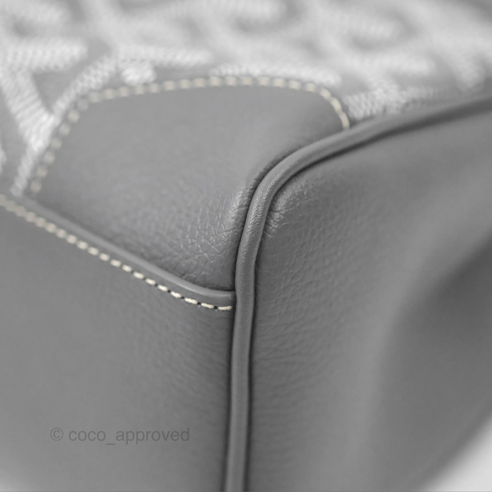 Goyard Sagon Mini Bag Chevroches Calfskin Grey Silver Hardware