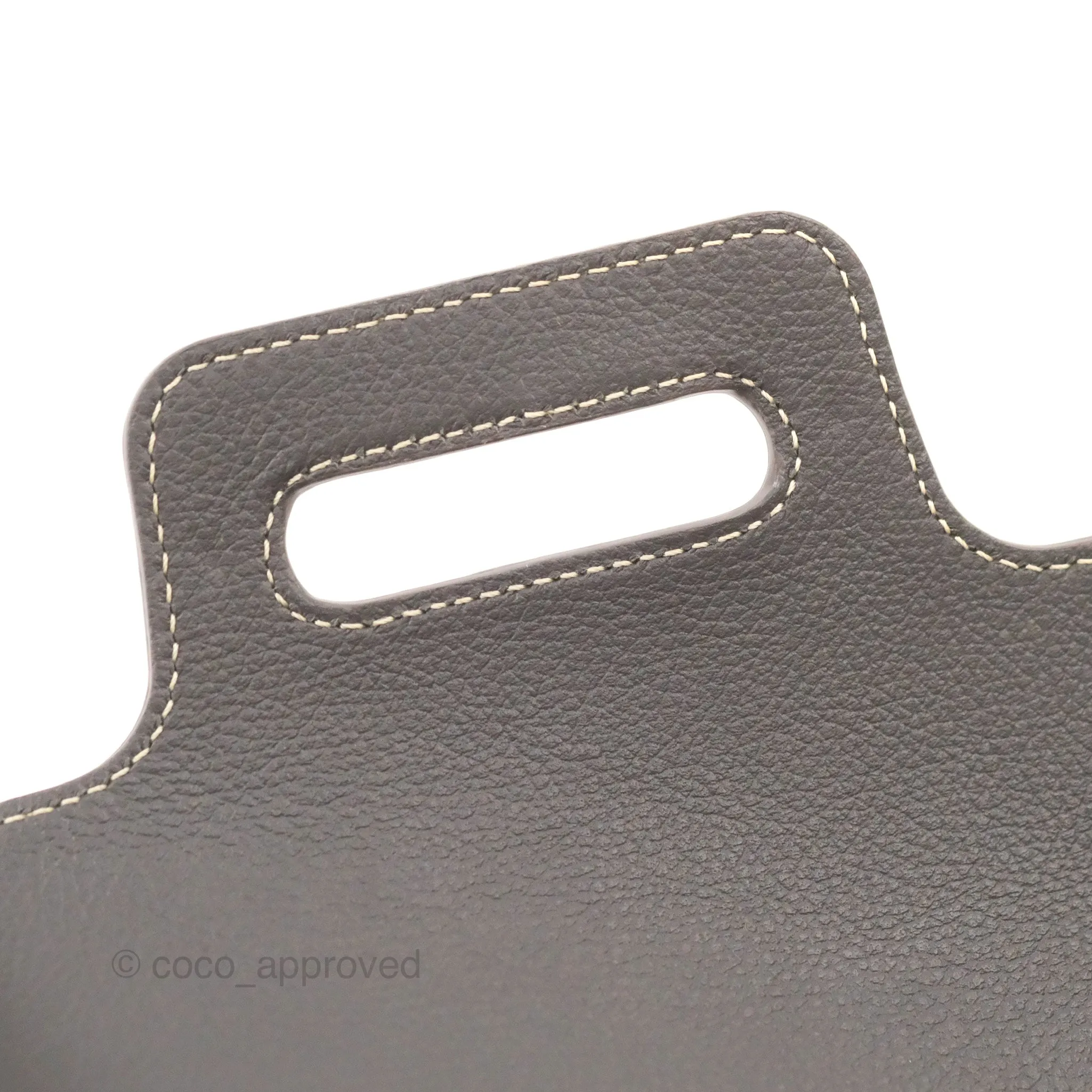 Goyard Sagon Mini Bag Chevroches Calfskin Grey Silver Hardware